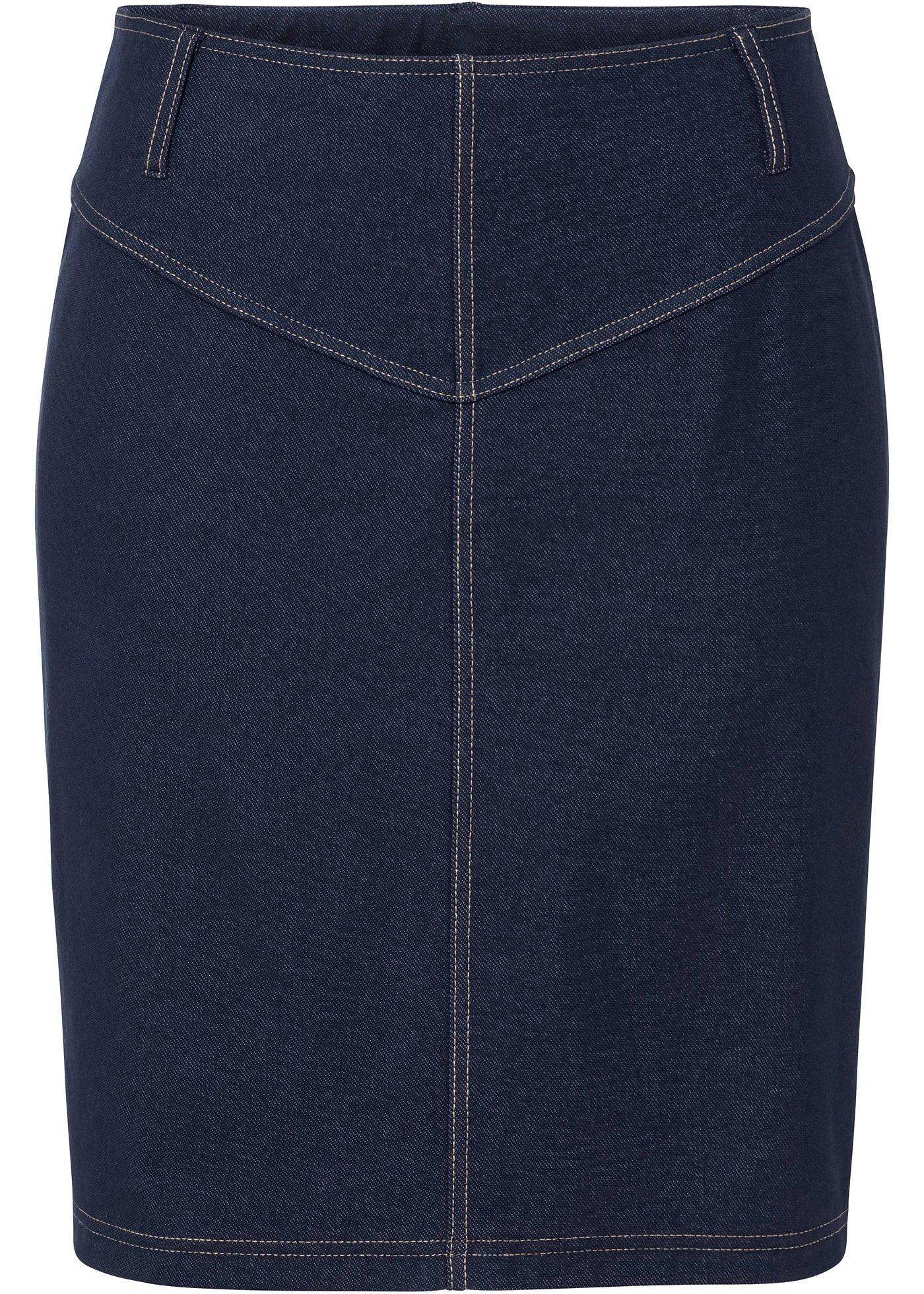 Jupe en jersey aspect jean