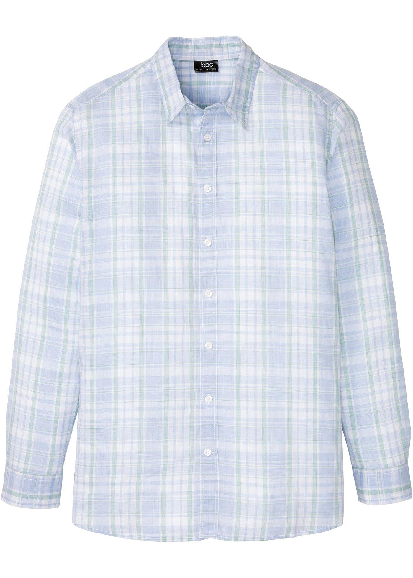 Chemise manches longues en fil flammé