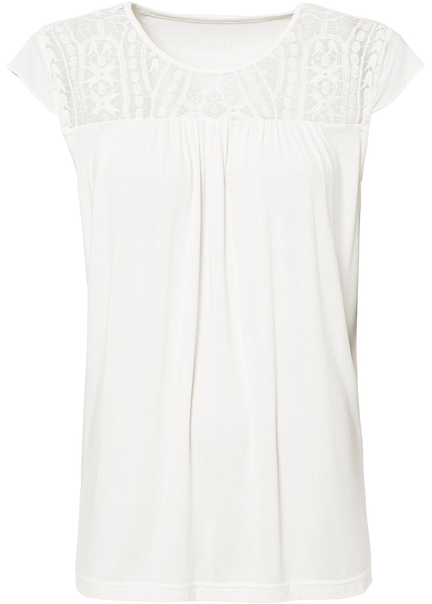 T-shirt à dentelle en viscose durable