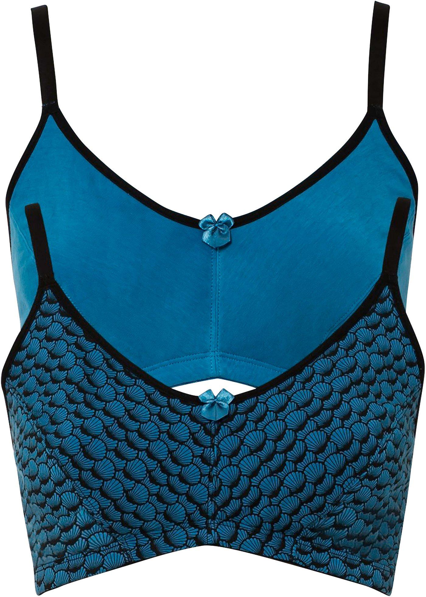 Lot de 2 soutiens-gorge sans armatures avec coton bio