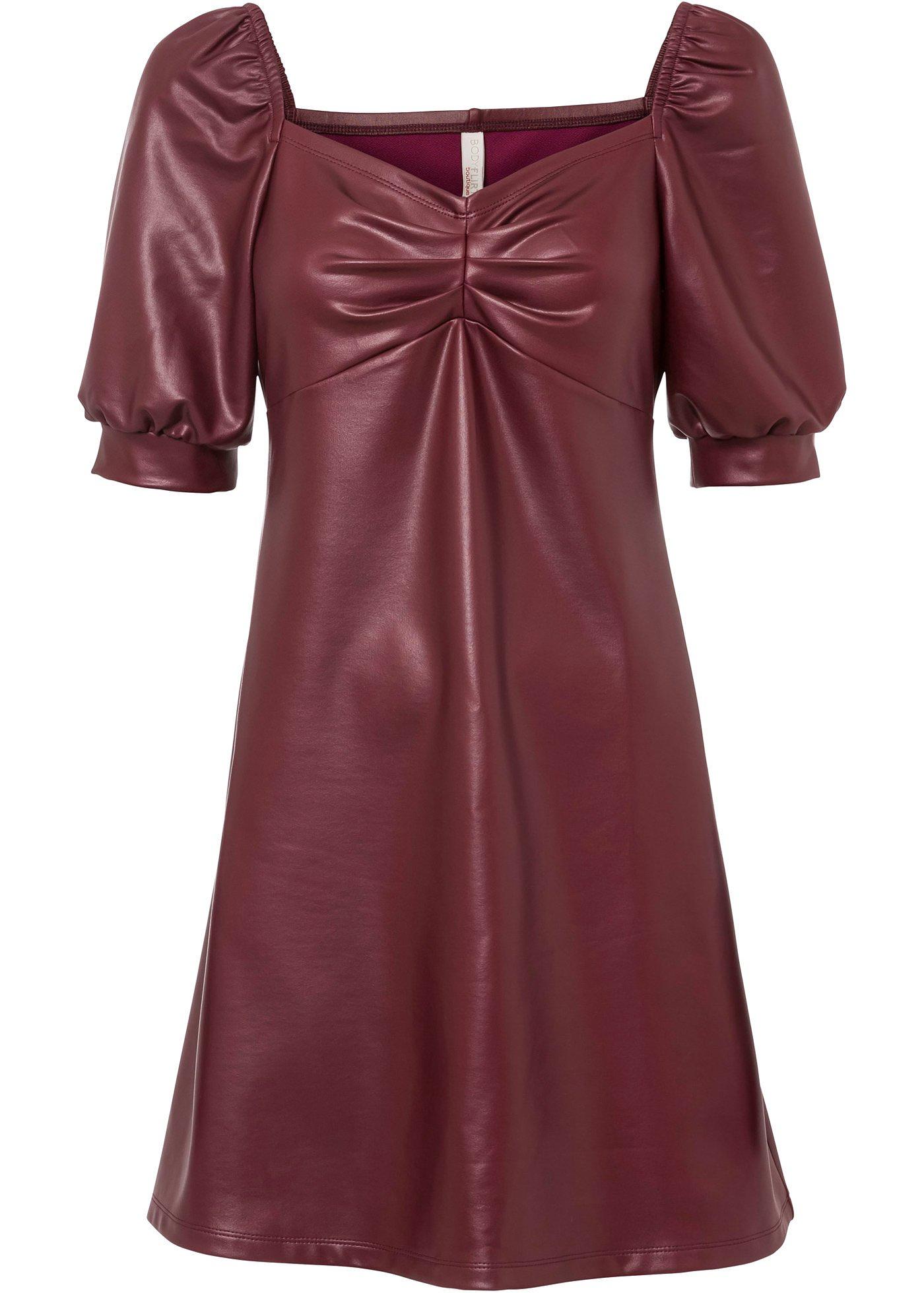 Robe avec synthétique imitation cuir