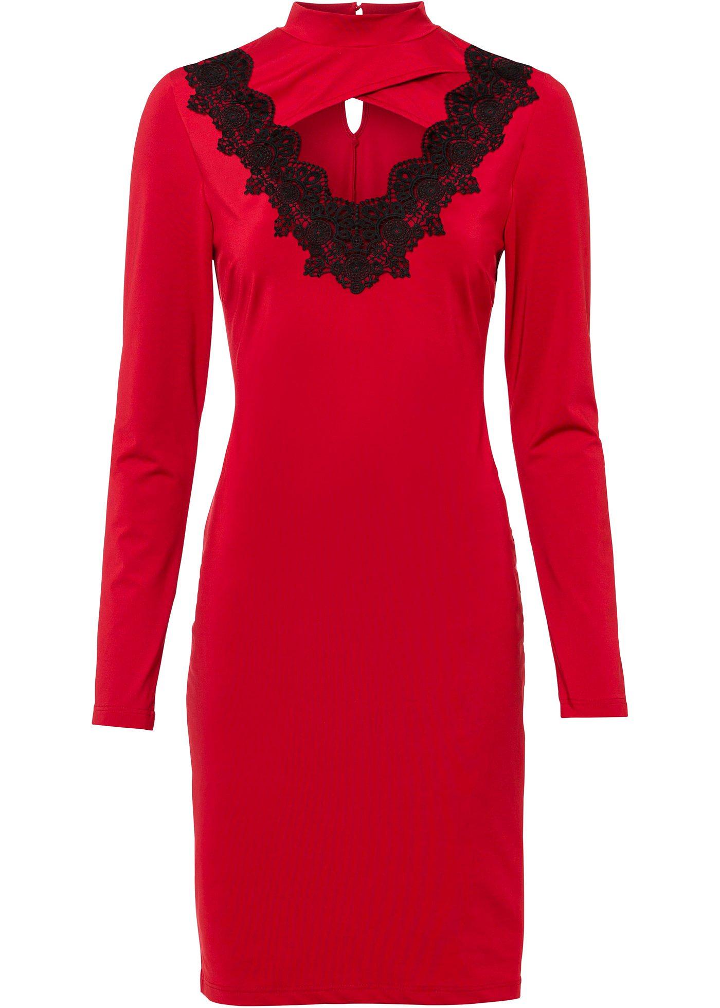 Robe avec application en dentelle