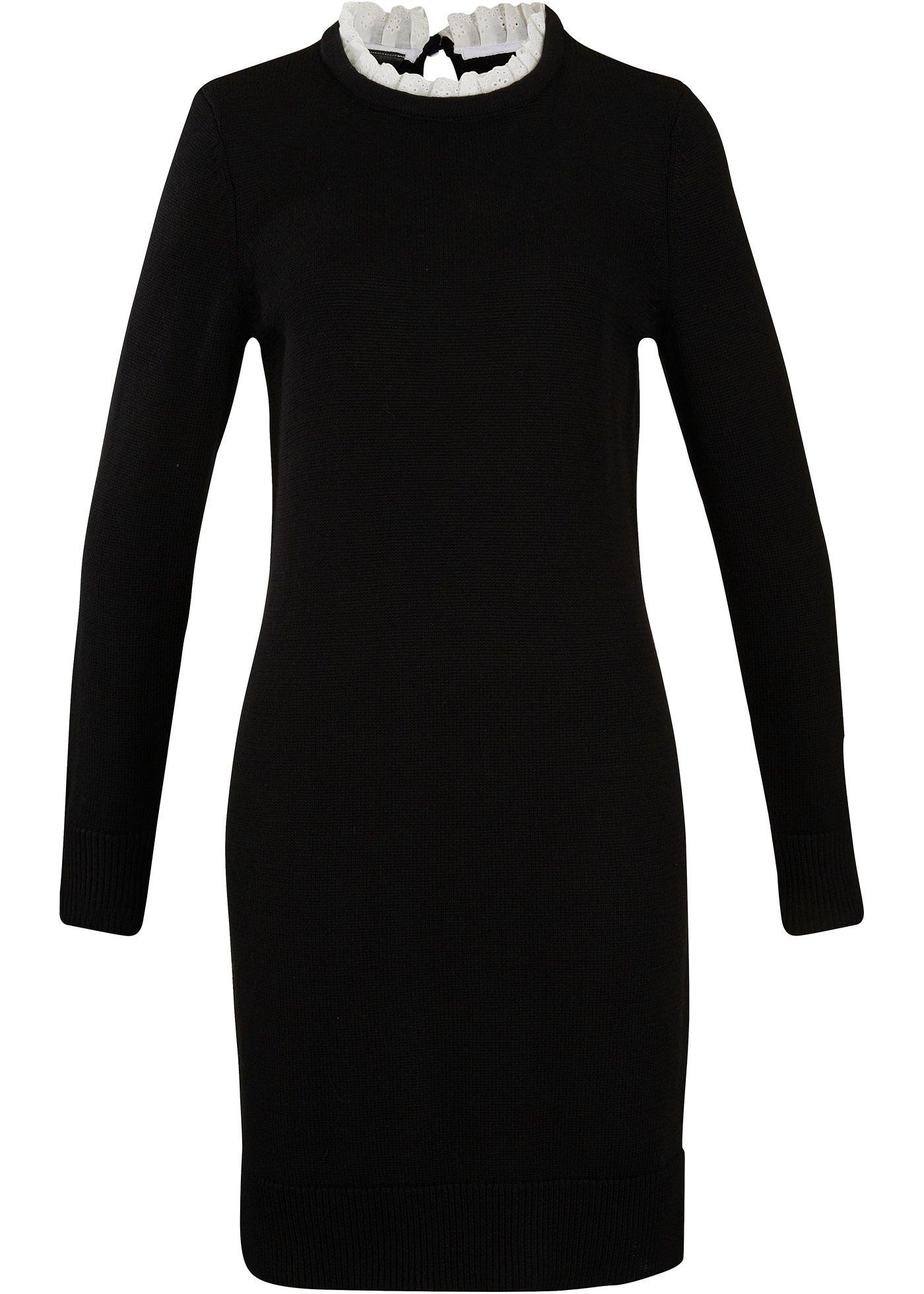 Robe en maille avec empiècement chemisier