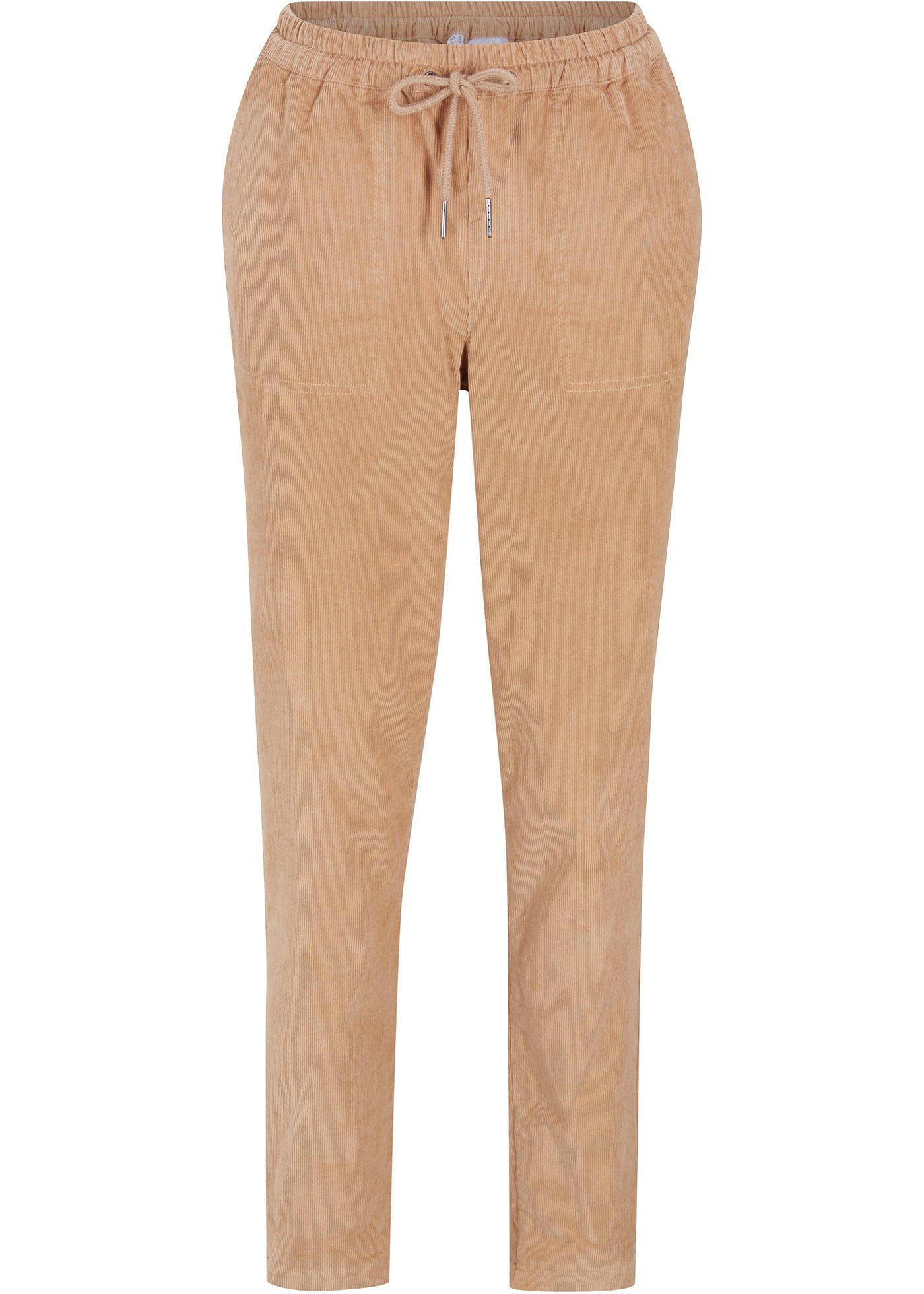 Pantalon velours côtelé avec cordon, Loose Fit