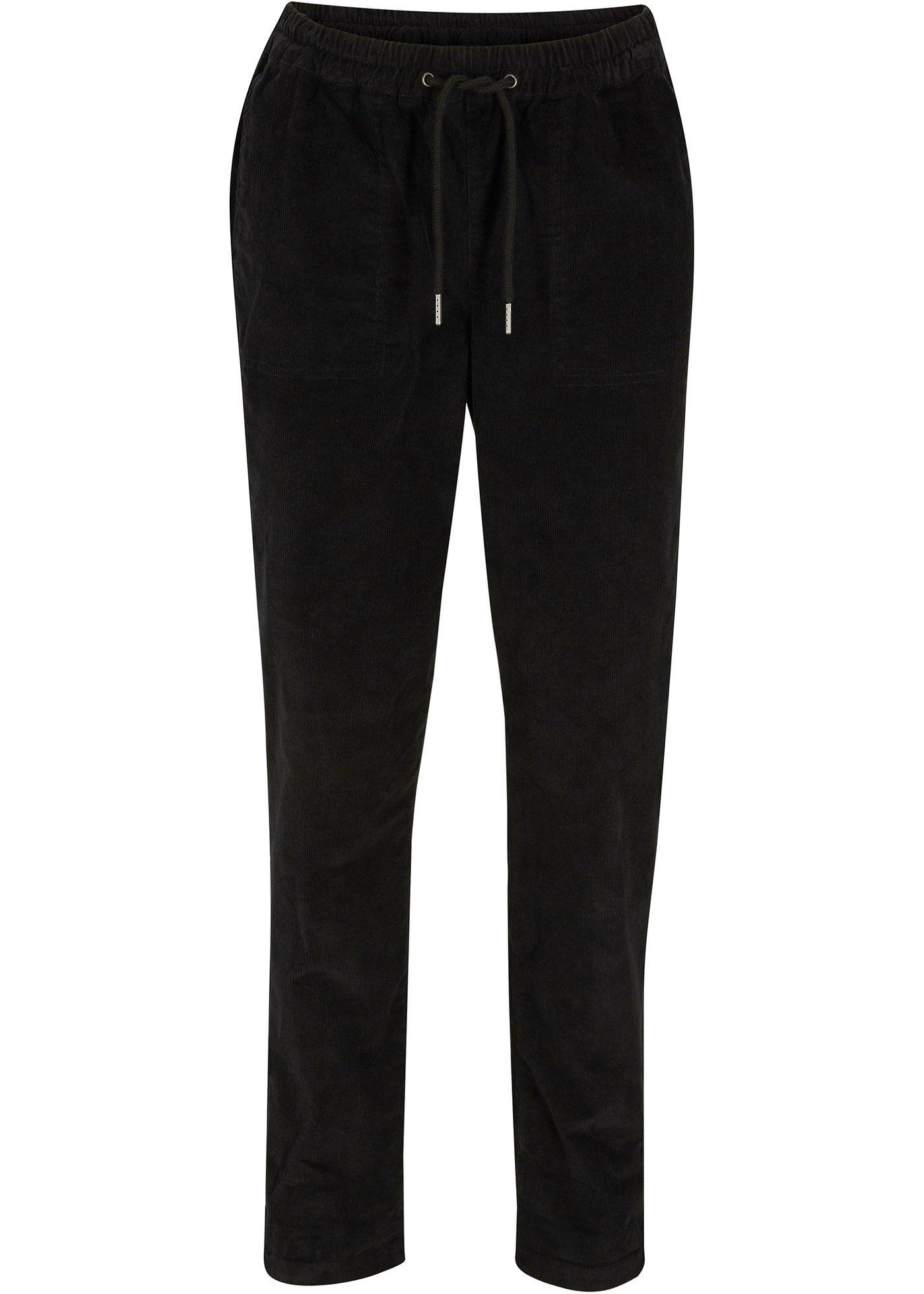 Pantalon velours côtelé avec cordon, Loose Fit
