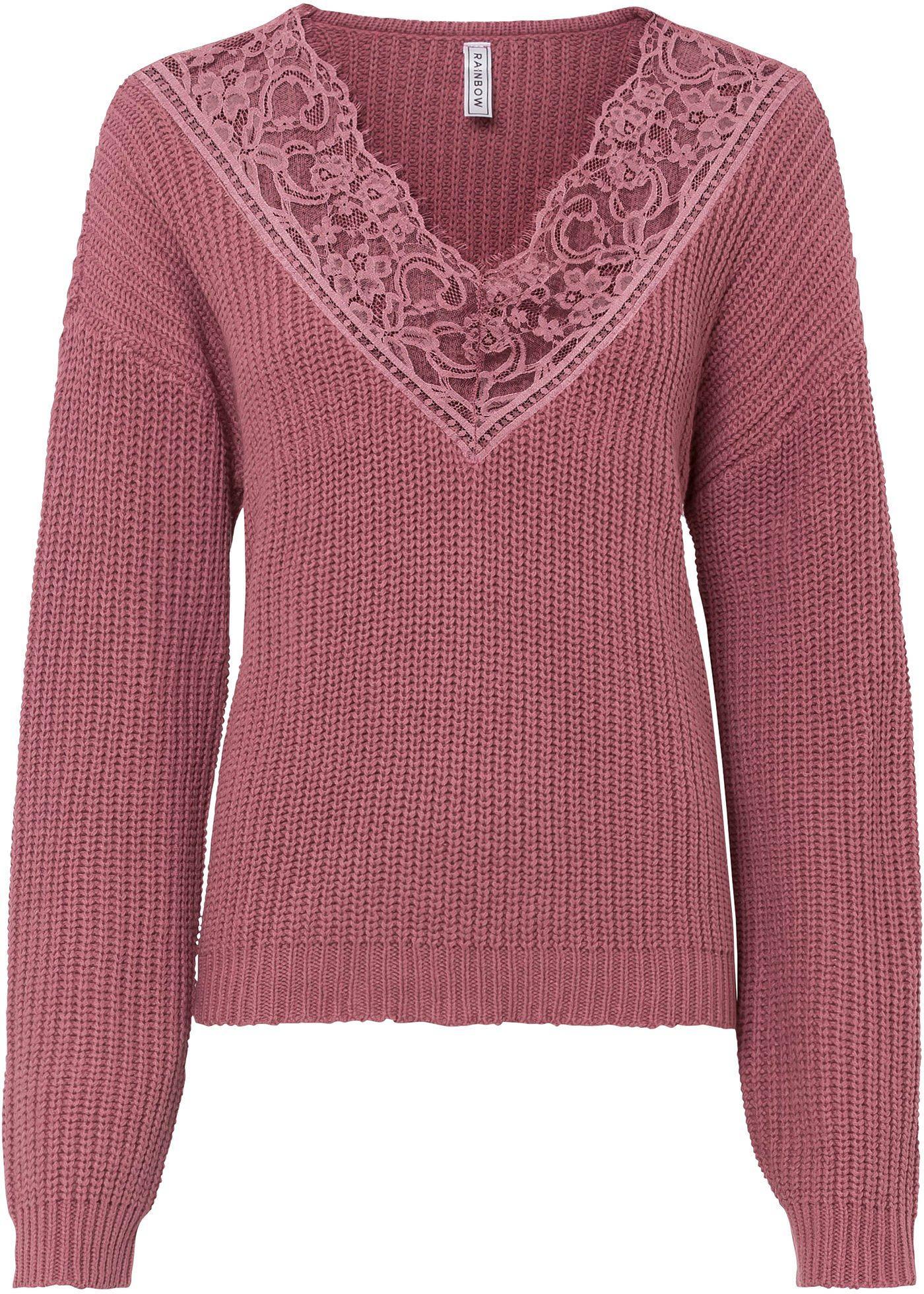 Pull en maille à dentelle