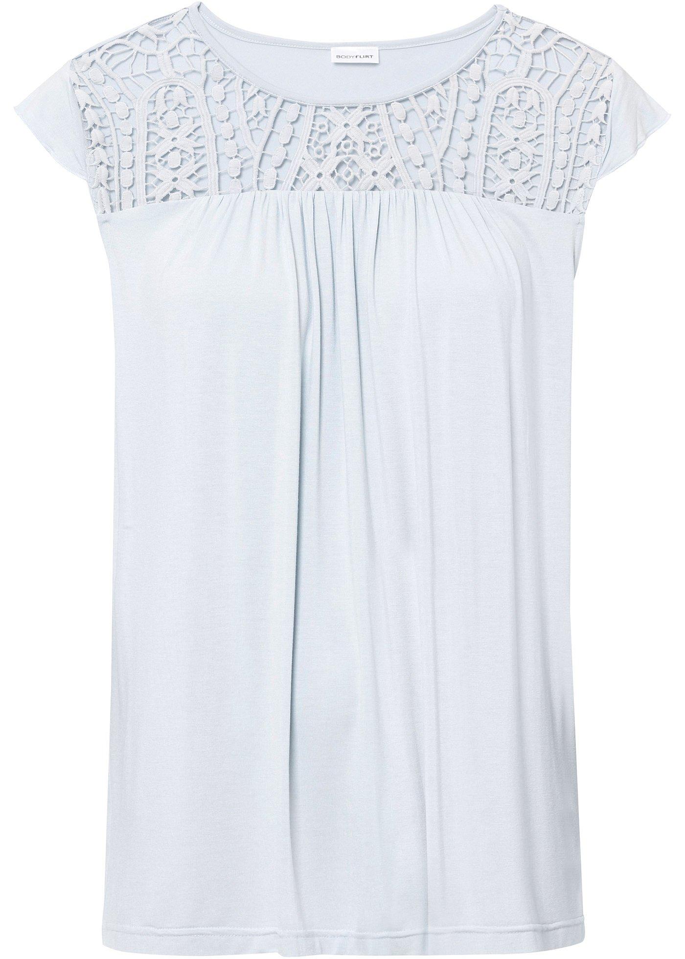 T-shirt à dentelle en viscose durable