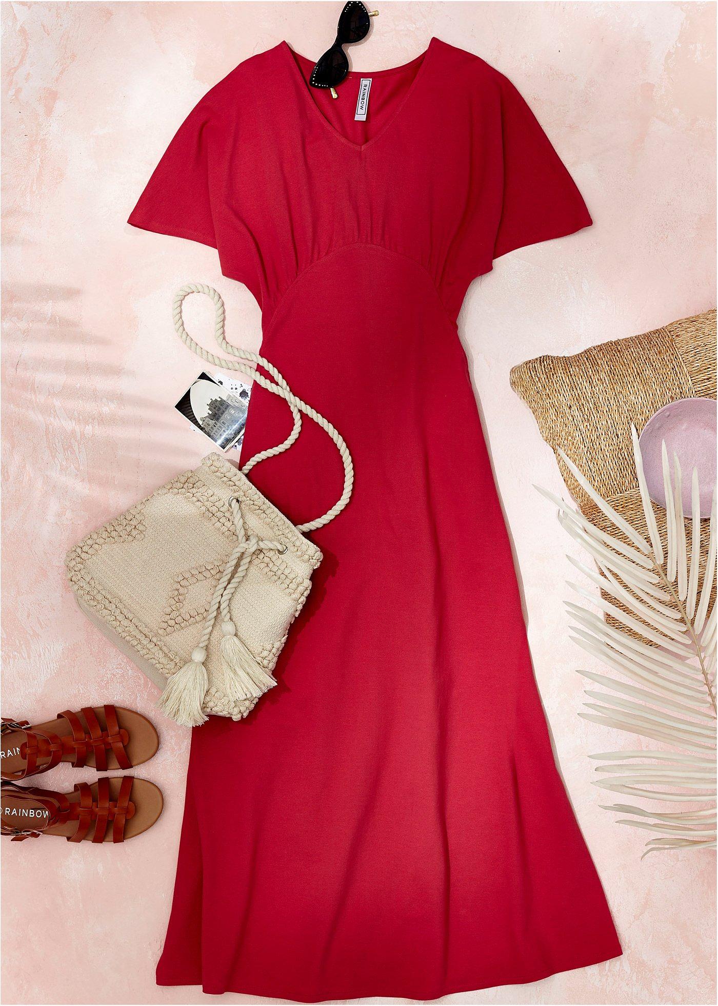 Robe longue en piqué