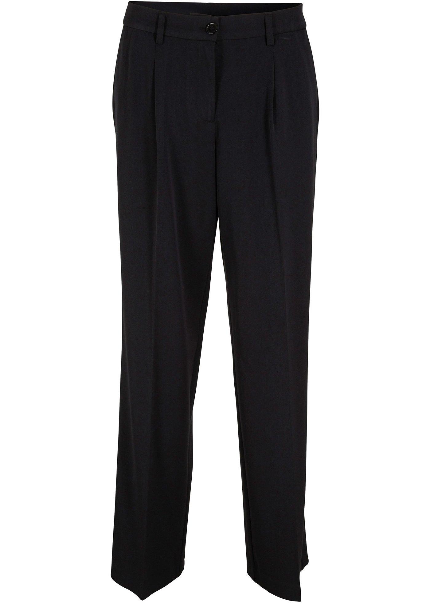 Pantalon à pinces, jambes larges