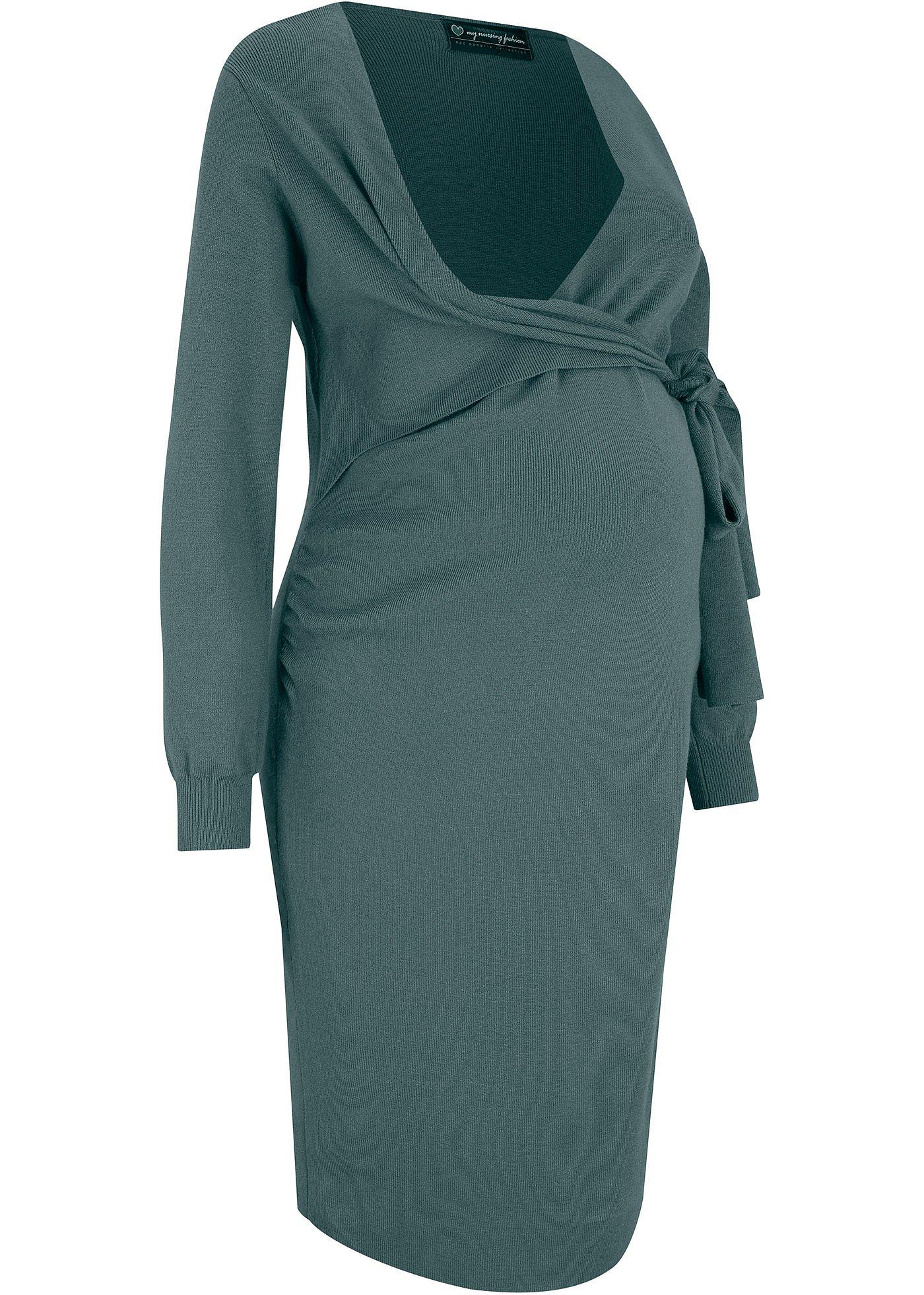 Robe en maille de grossesse avec fonction allaitement