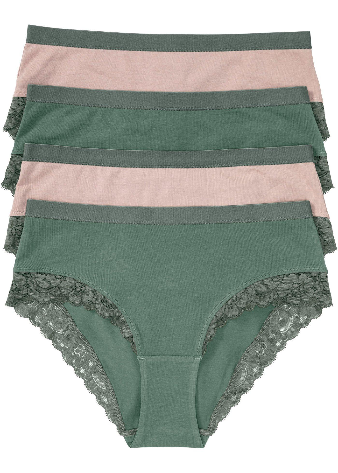 Lot de 4 maxi slips avec dentelle