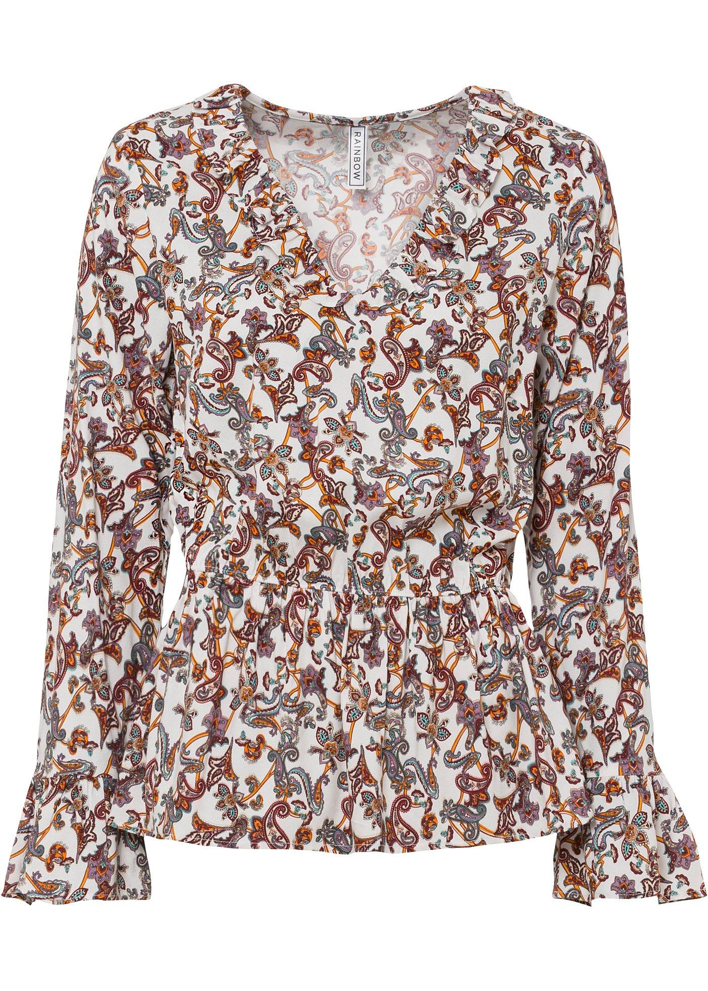 Blouse à volants en viscose durable