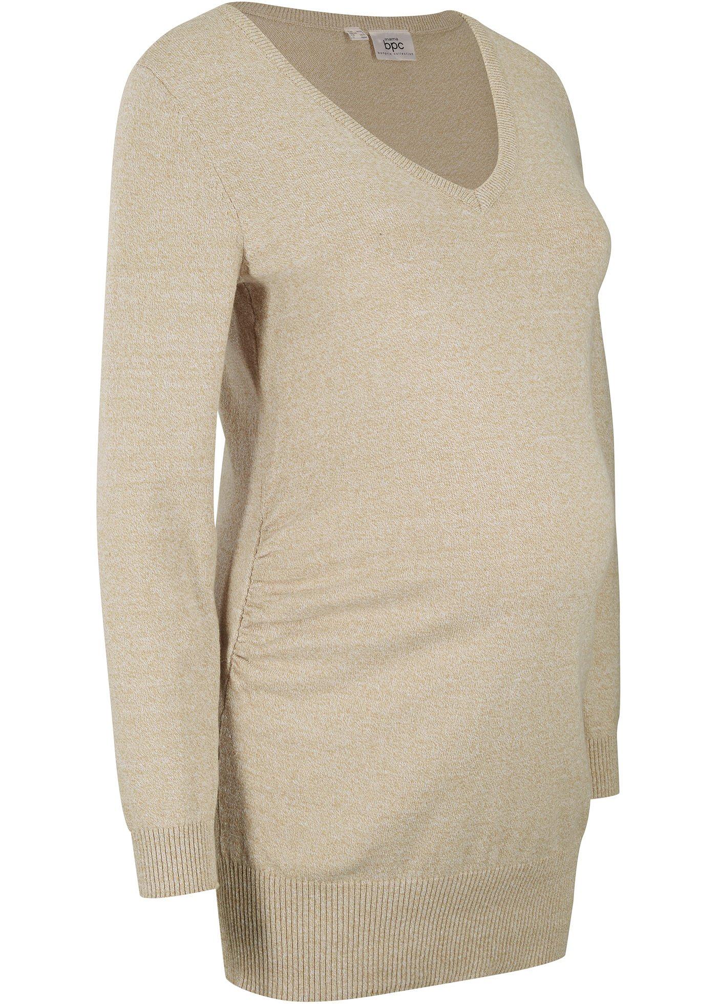 Pull long de grossesse avec coton recyclé