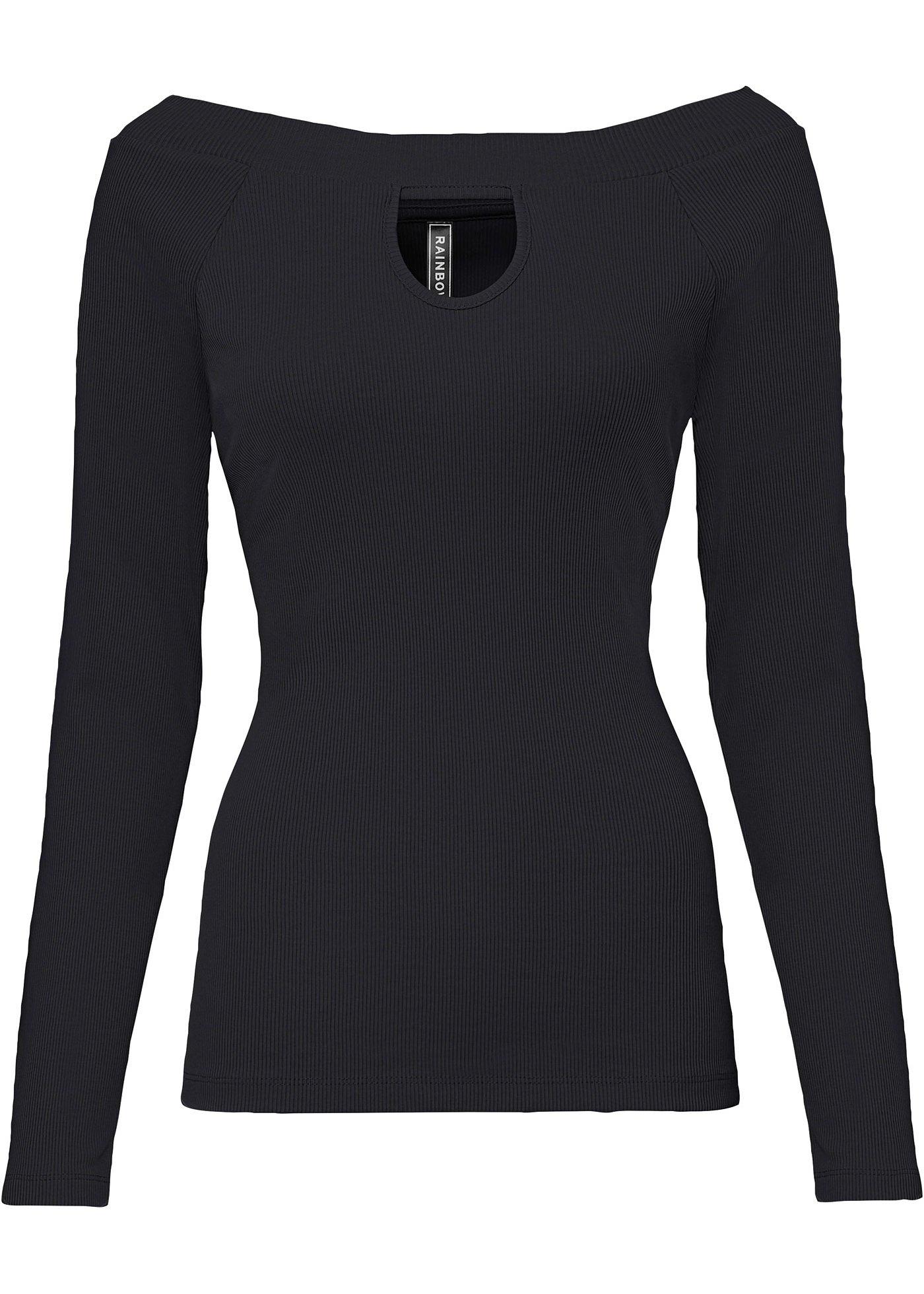 T-shirt côtelé avec découpe en coton bio