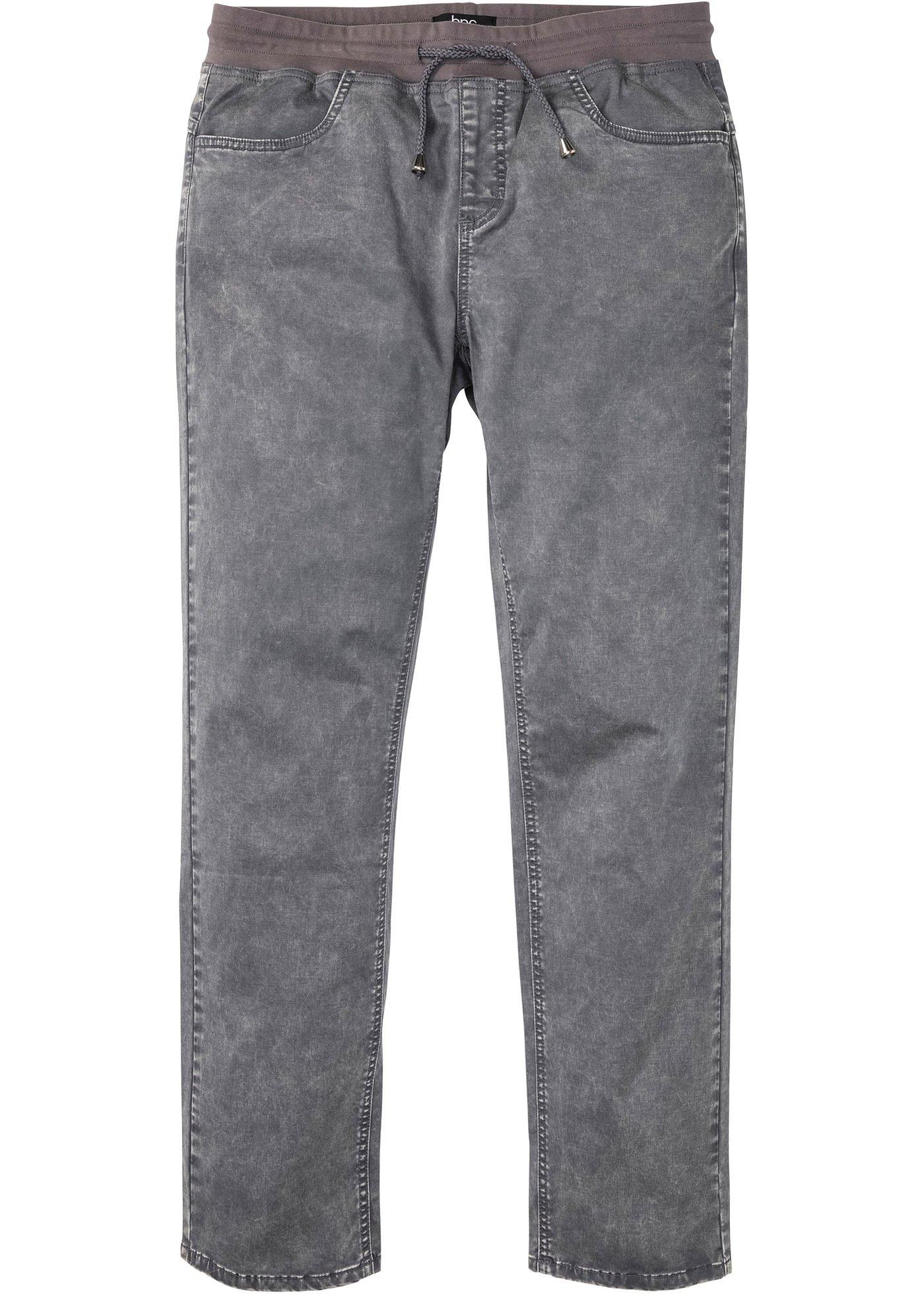 Pantalon taille extensible aspect délavé, Regular Fit