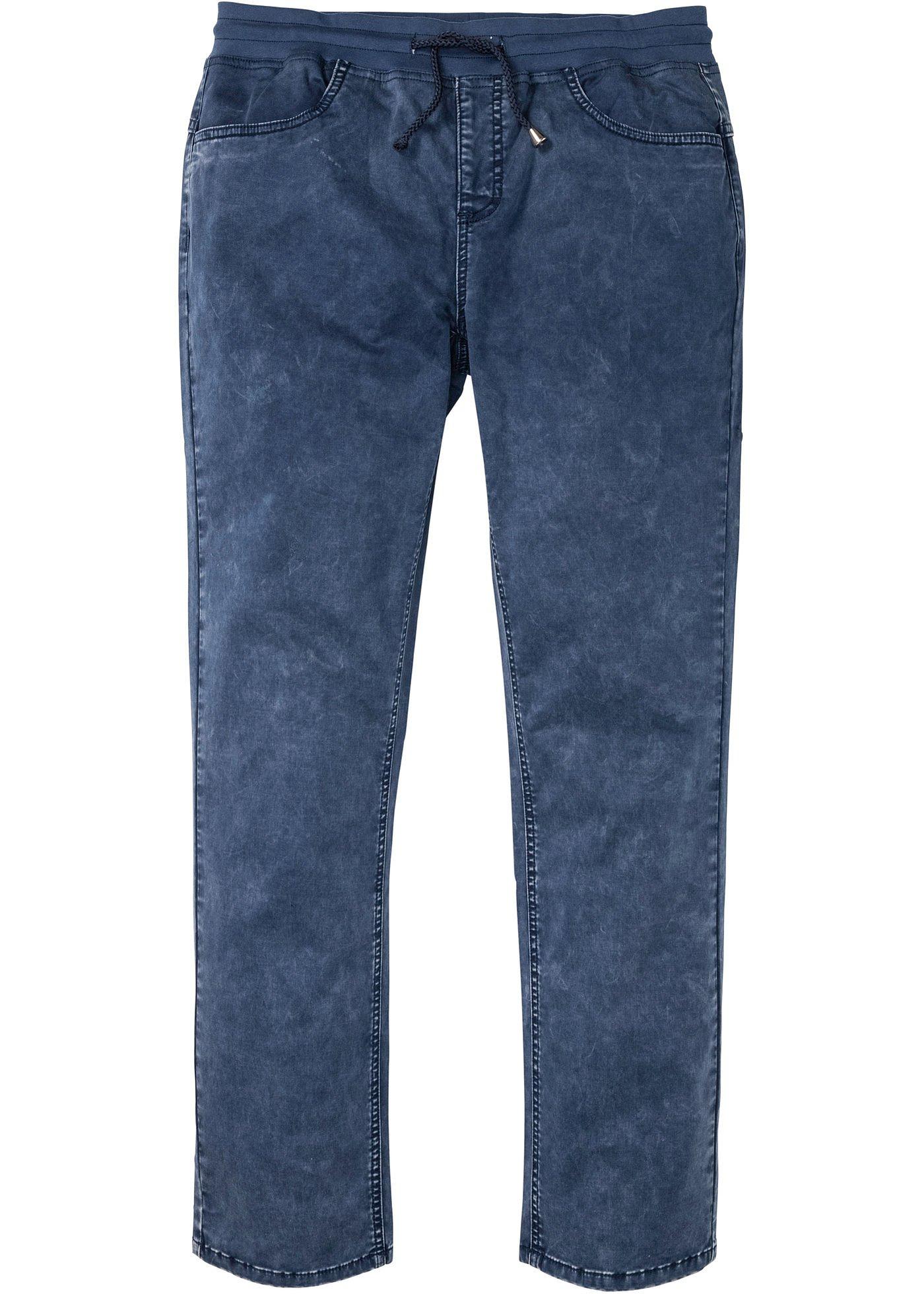 Pantalon taille extensible aspect délavé, Regular Fit