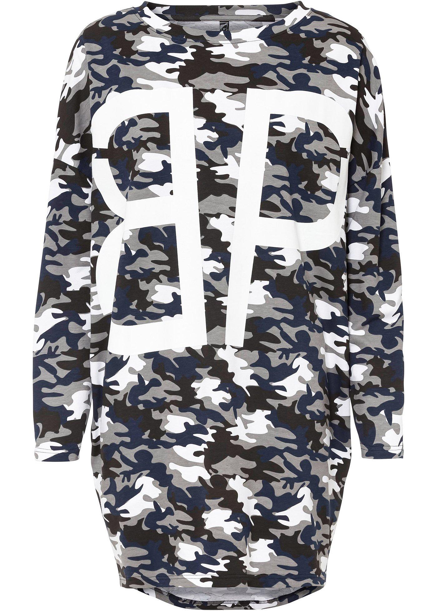 Robe matière T-shirt style camouflage