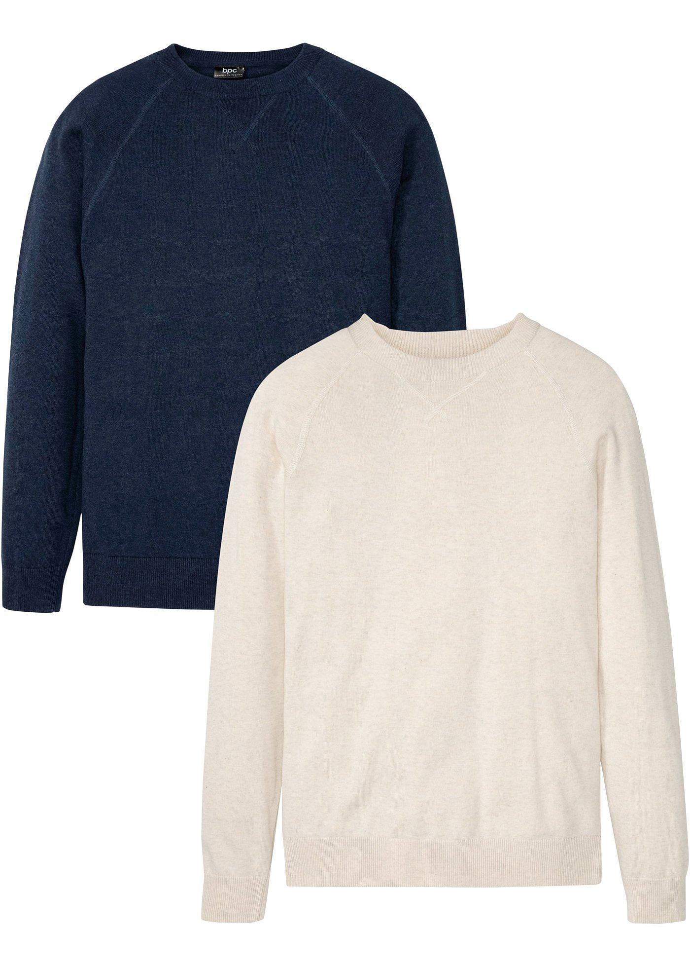 Lot de 2 pulls naturels en coton