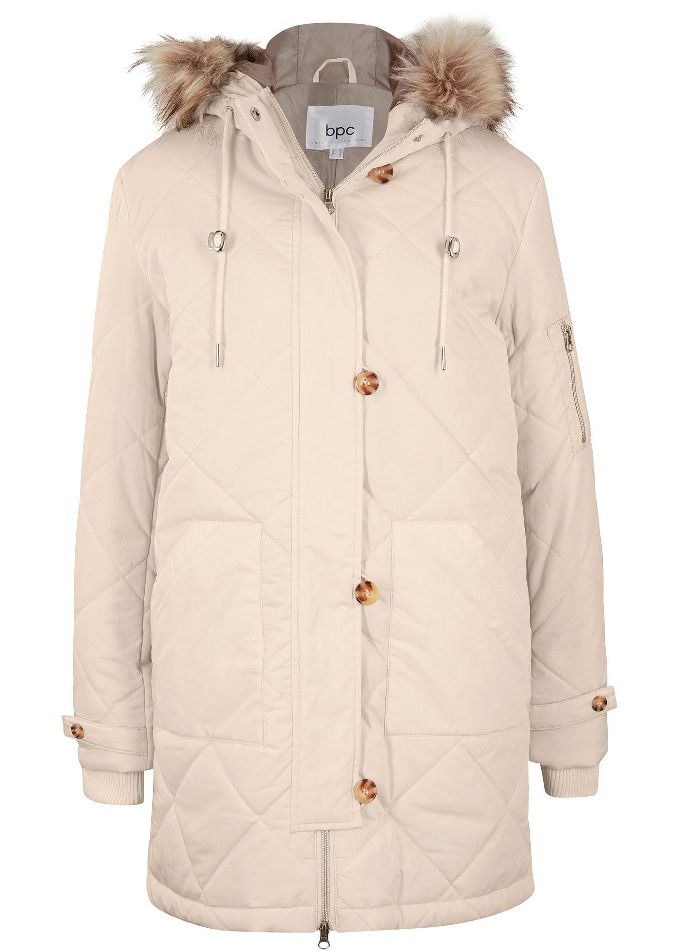 Parka à motif losange matelassé