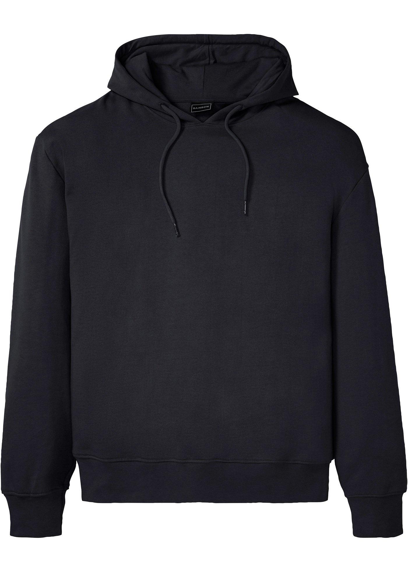 Sweat-shirt à capuche avec épaules légèrement descendues