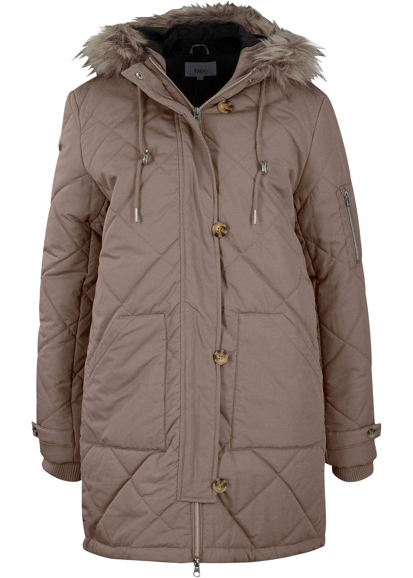 Parka à motif losange matelassé