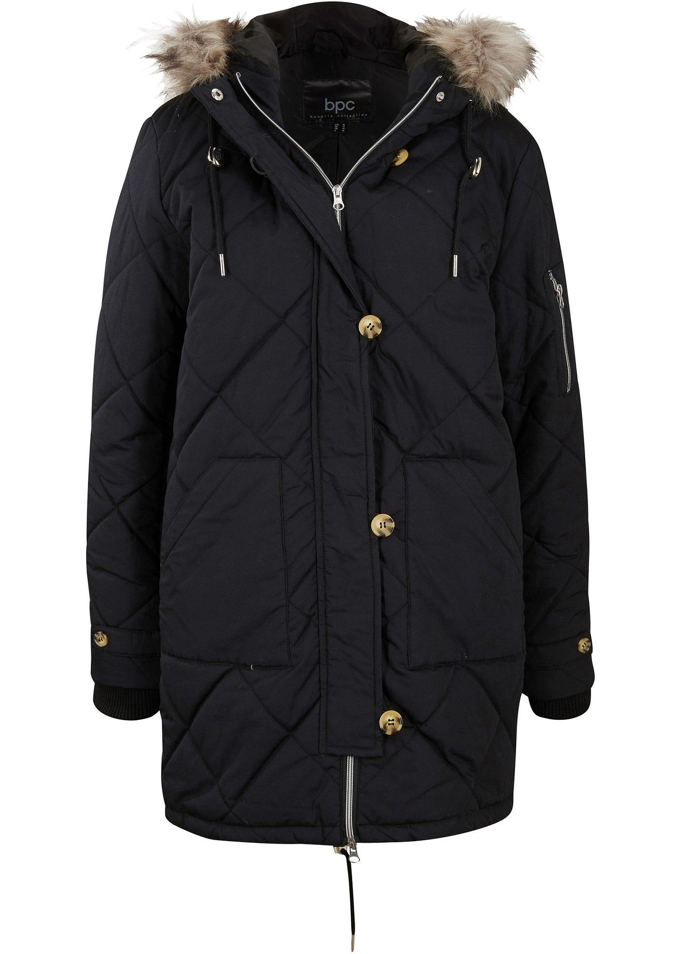 Parka à motif losange matelassé