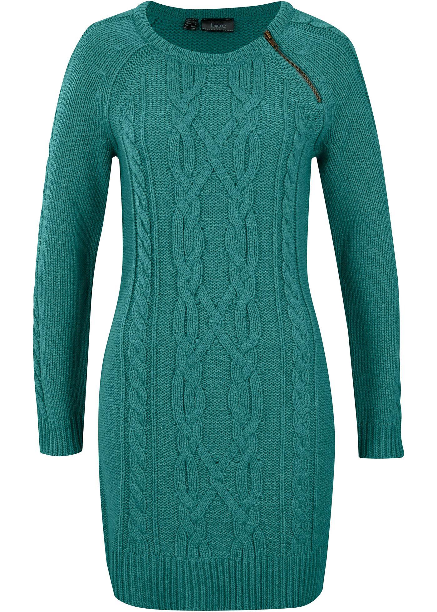 Robe en maille avec détail zip