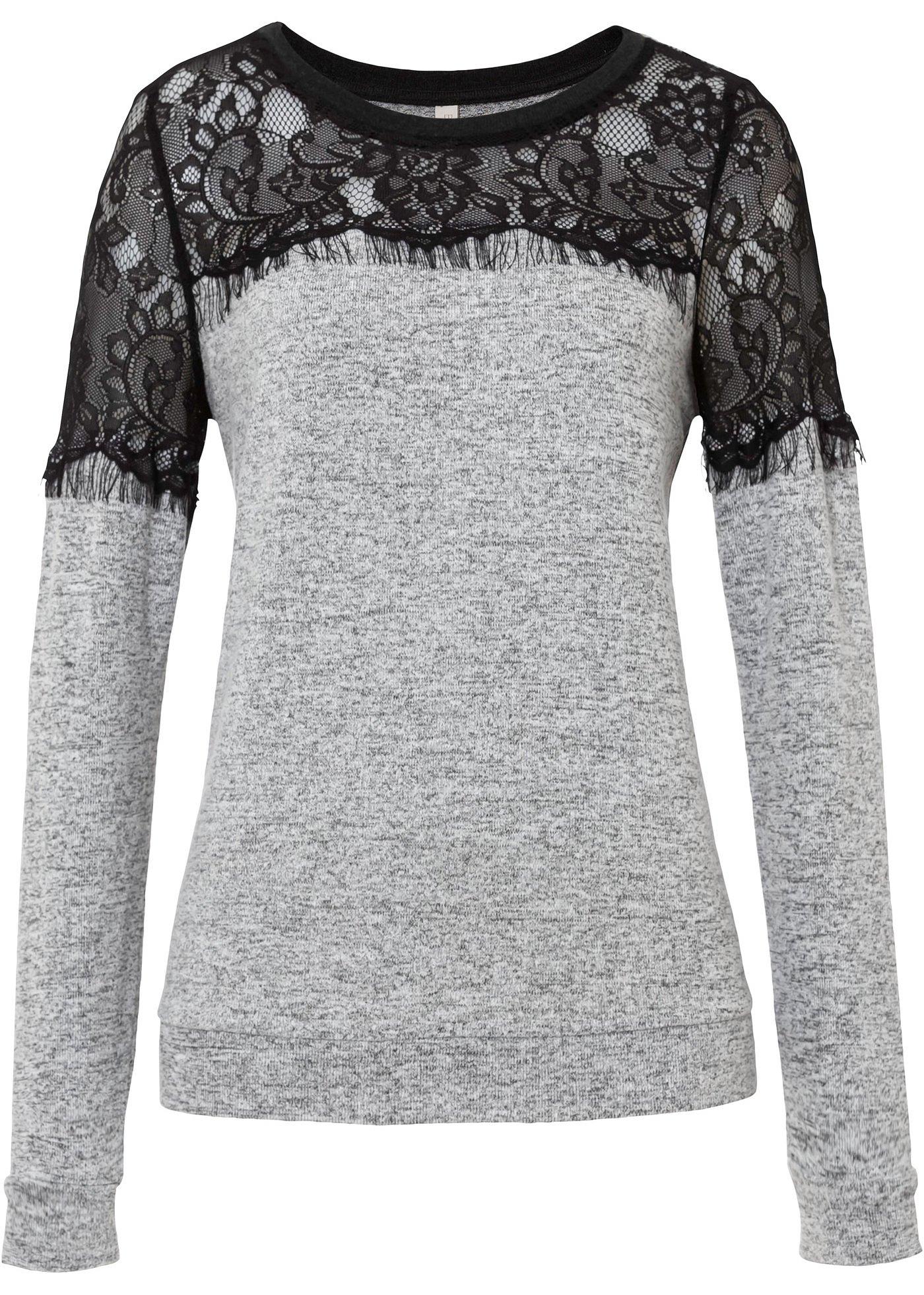 Sweat-shirt à dentelle