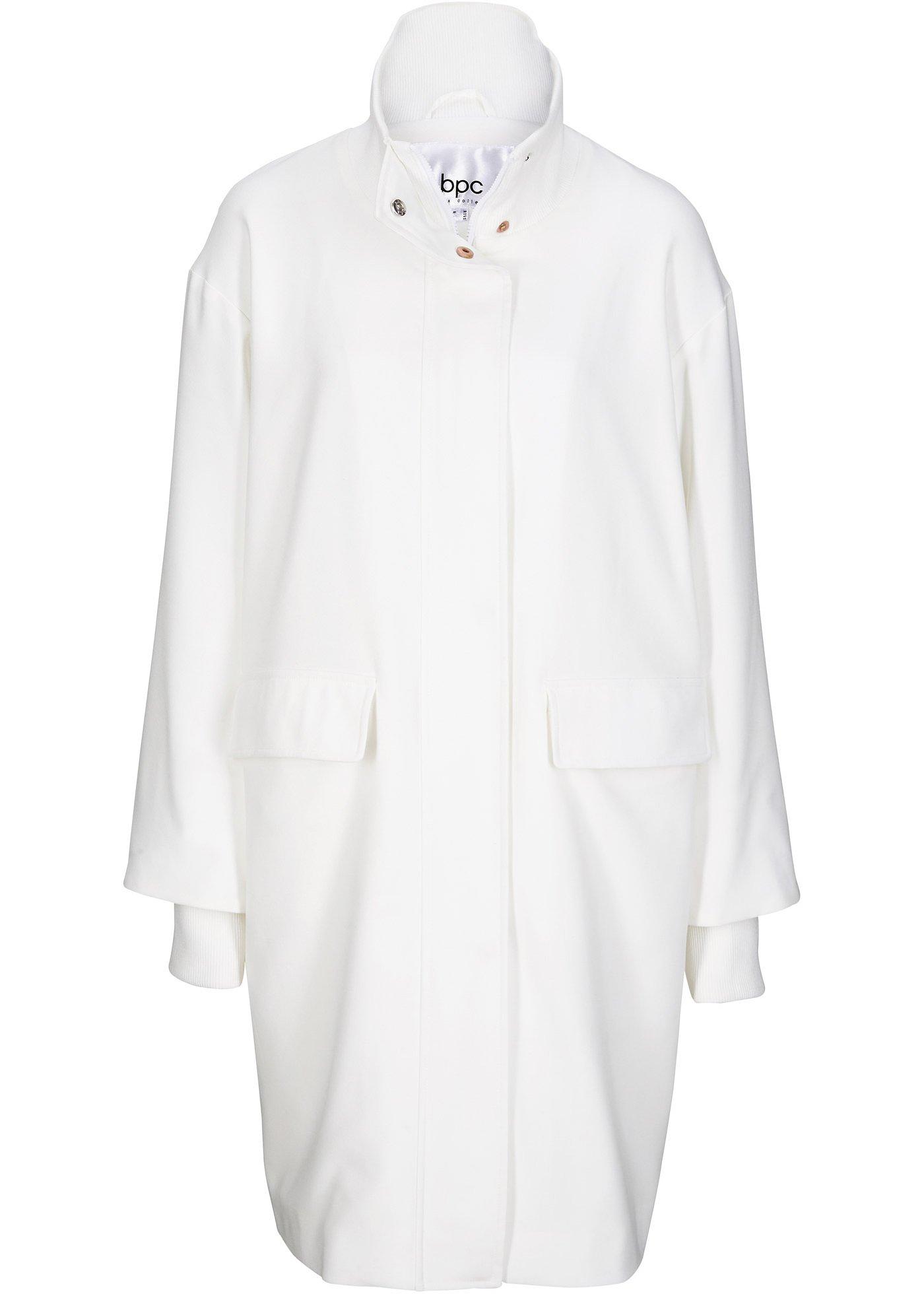 Manteau en imitation laine avec empiècements côtelés