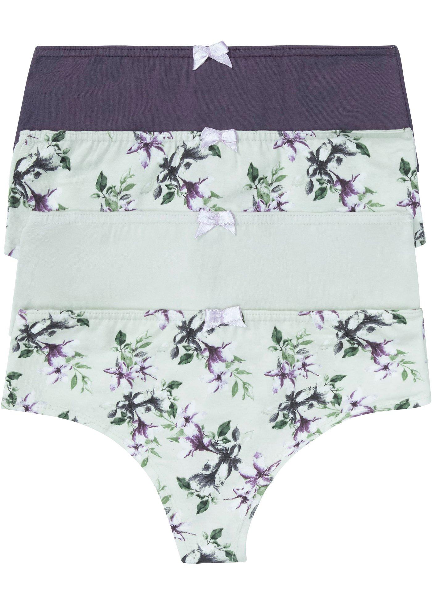 Lot de 4 culottes string avec coton bio