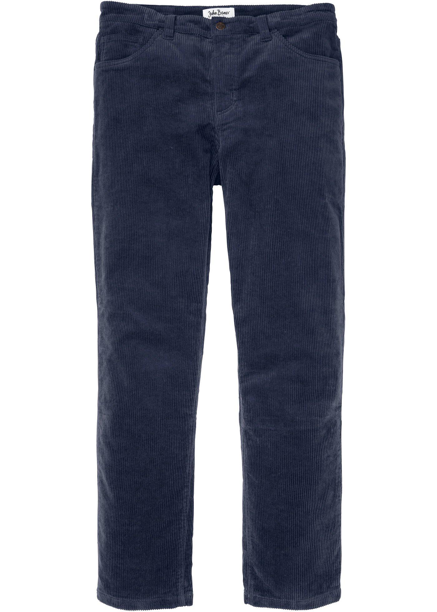 Pantalon velours côtelé extensible Classic Fit, Tapered