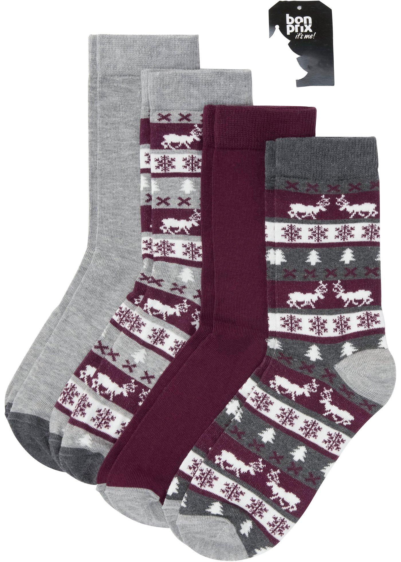 Lot de 4 paires de chaussettes avec coton bio avec carte cadeau