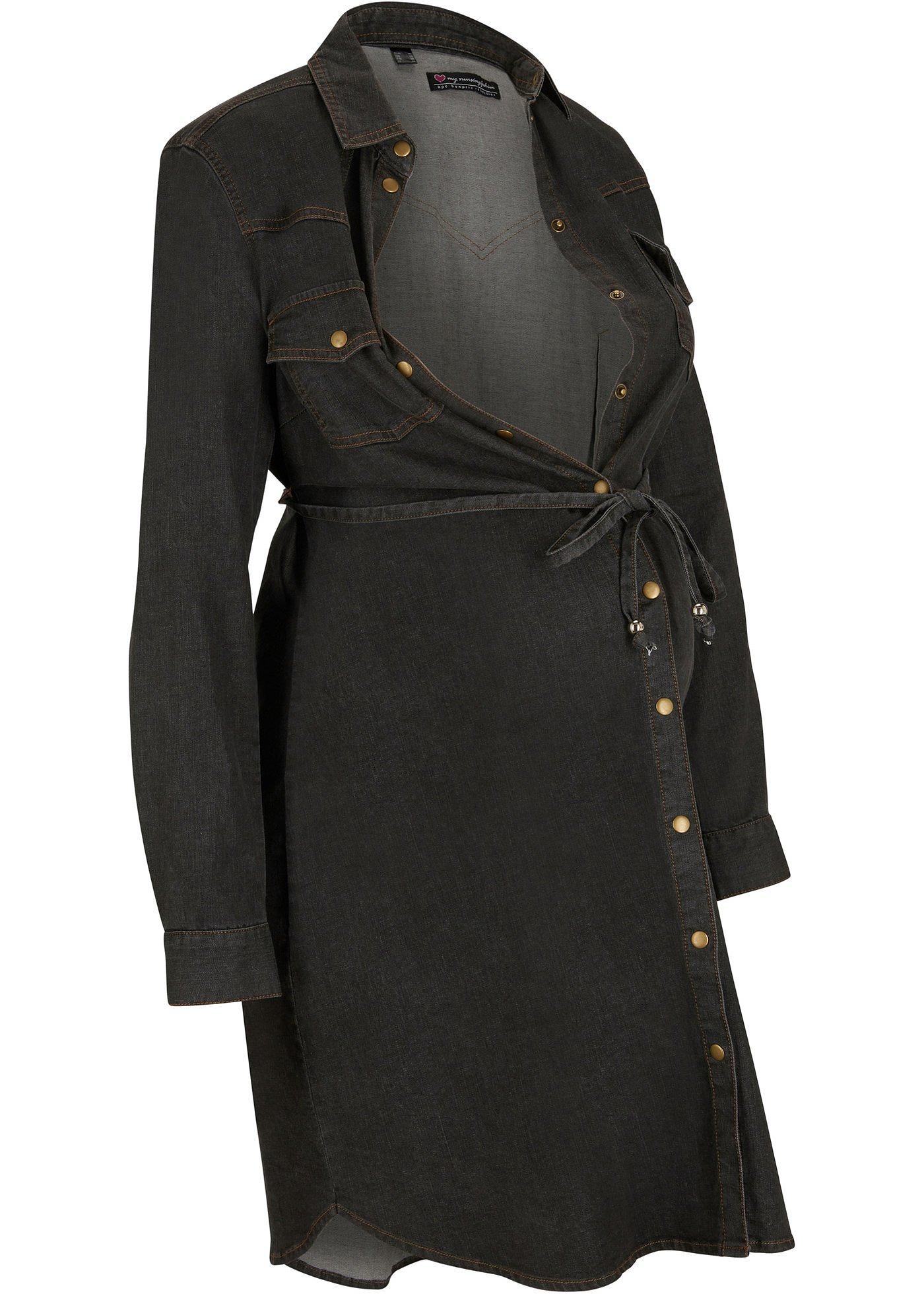 Robe de grossesse en jean extensible avec fonction allaitement