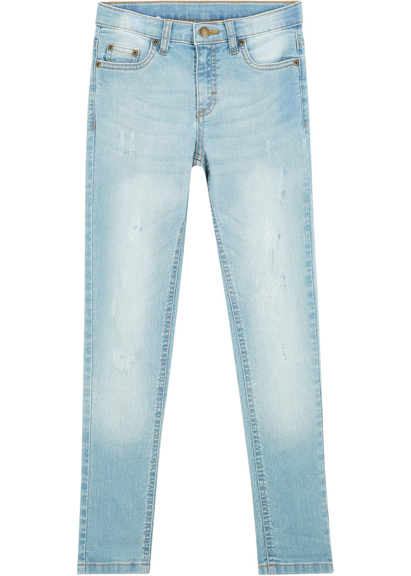Jean Skinny fille avec effet usé