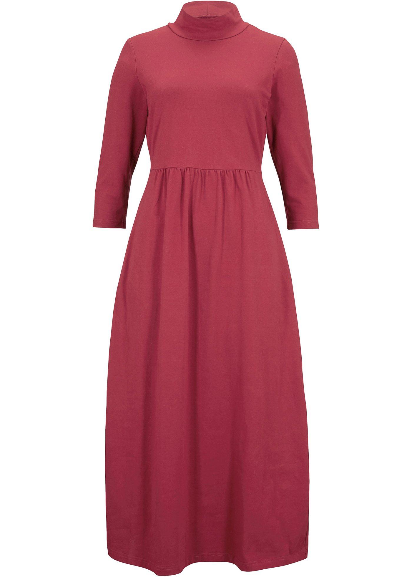 Robe T-shirt midi, manches 3/4