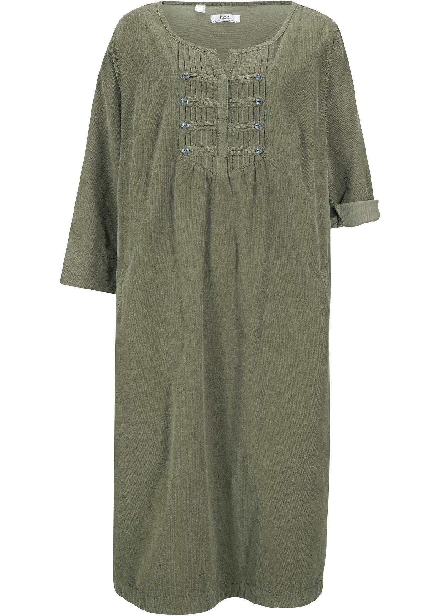 Robe-chemise en velours côtelé