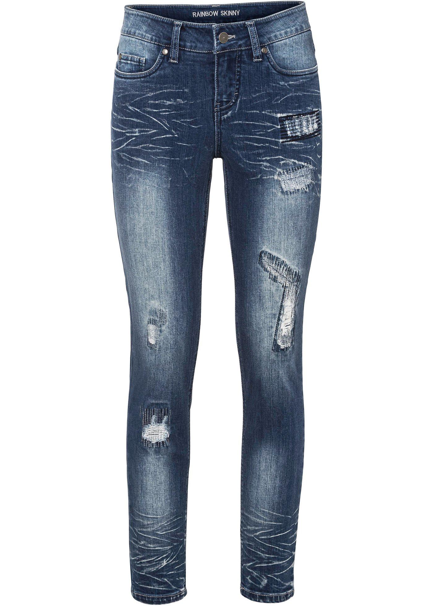 Jean Skinny raccourci avec effets destroy