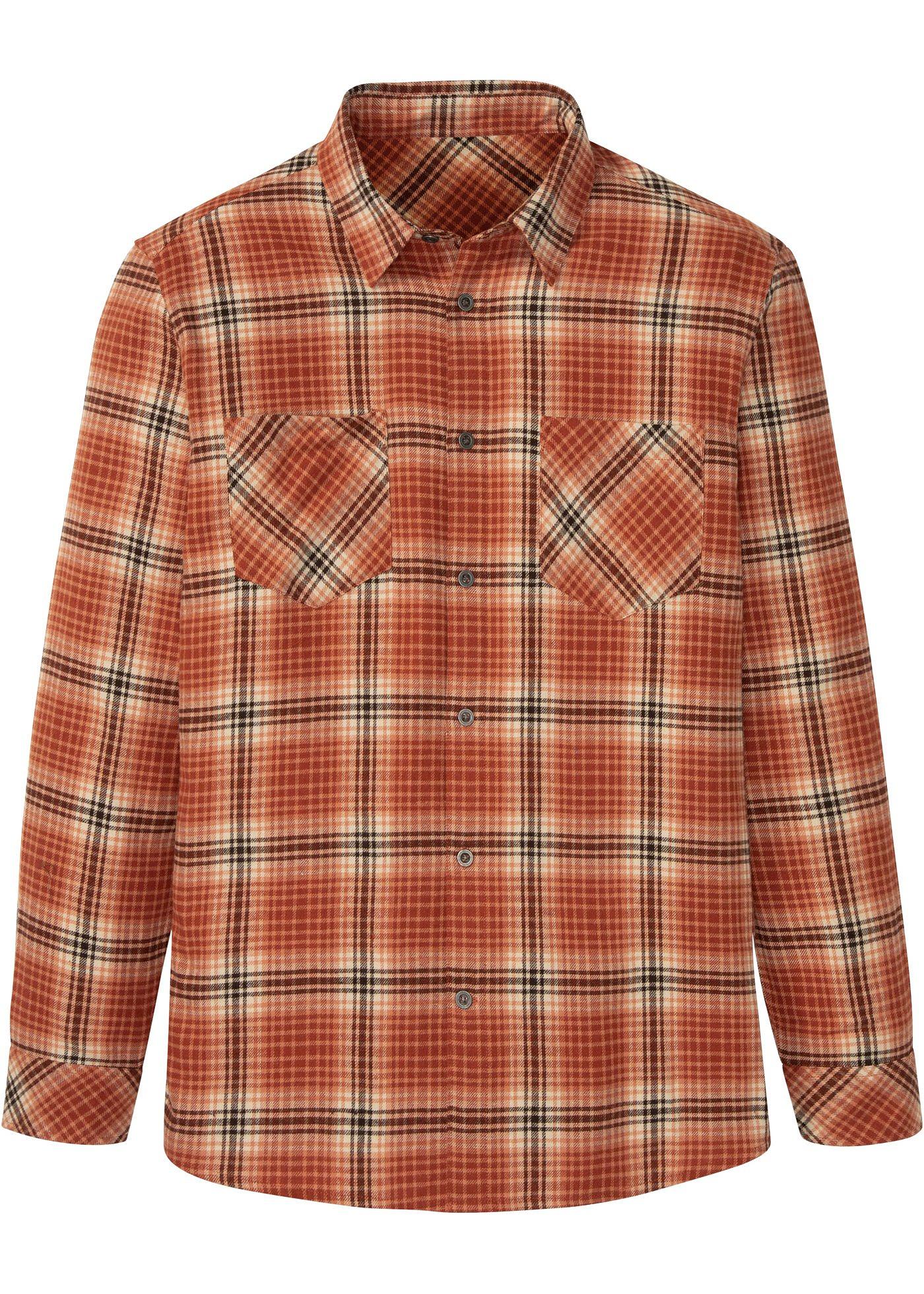 Chemise manches longues en flanelle confort pour le ventre