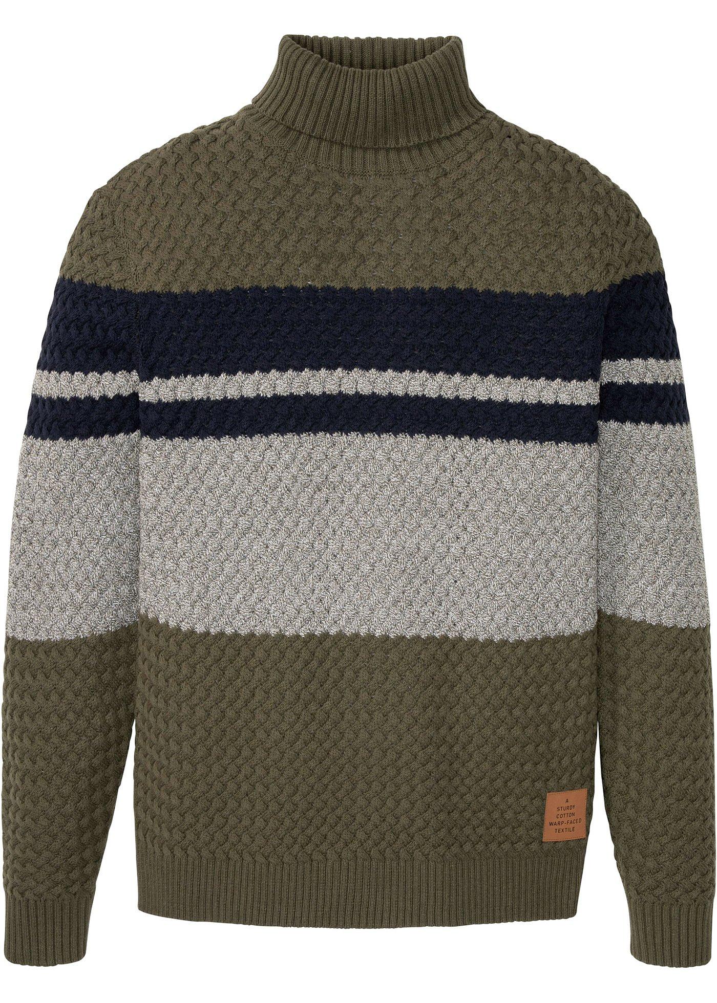 Pull col roulé avec coton recyclé