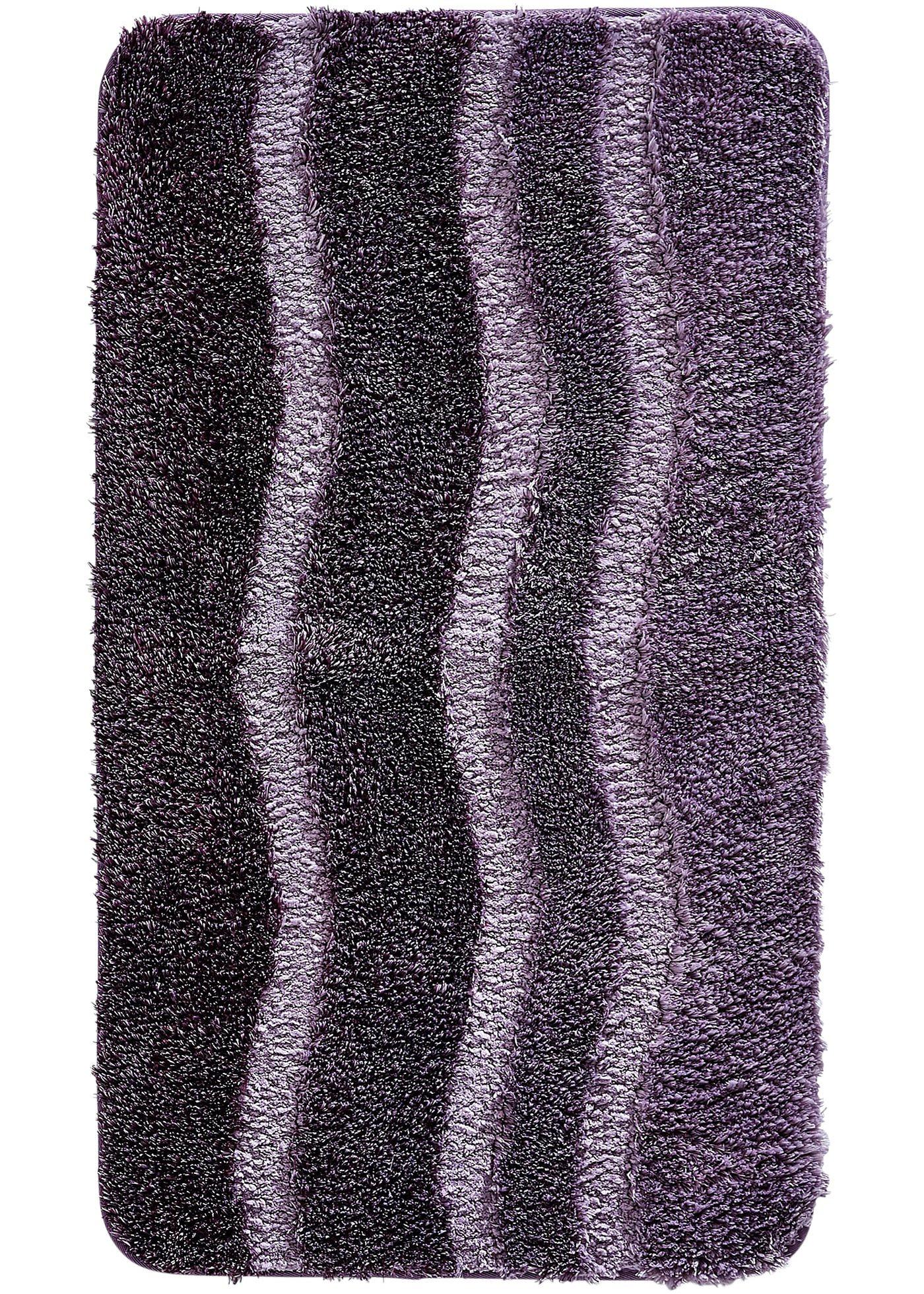 Tapis de salle de bain structuré à motif vague