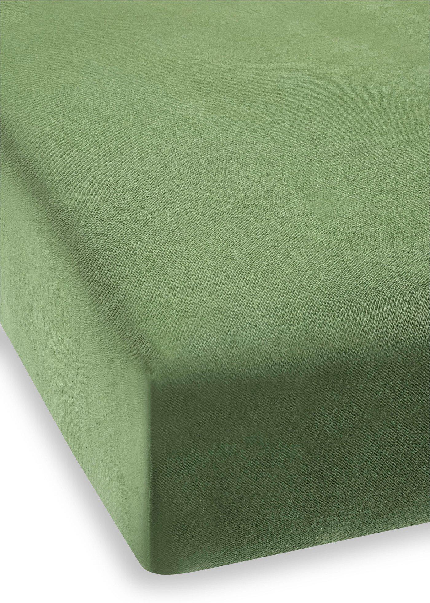 Formesse Bella Donna Drap-housse Jersey Coton Vert Pastel – 90x190 à 100x220 Cm, Jusqu'à 30 Cm D'épaisseur