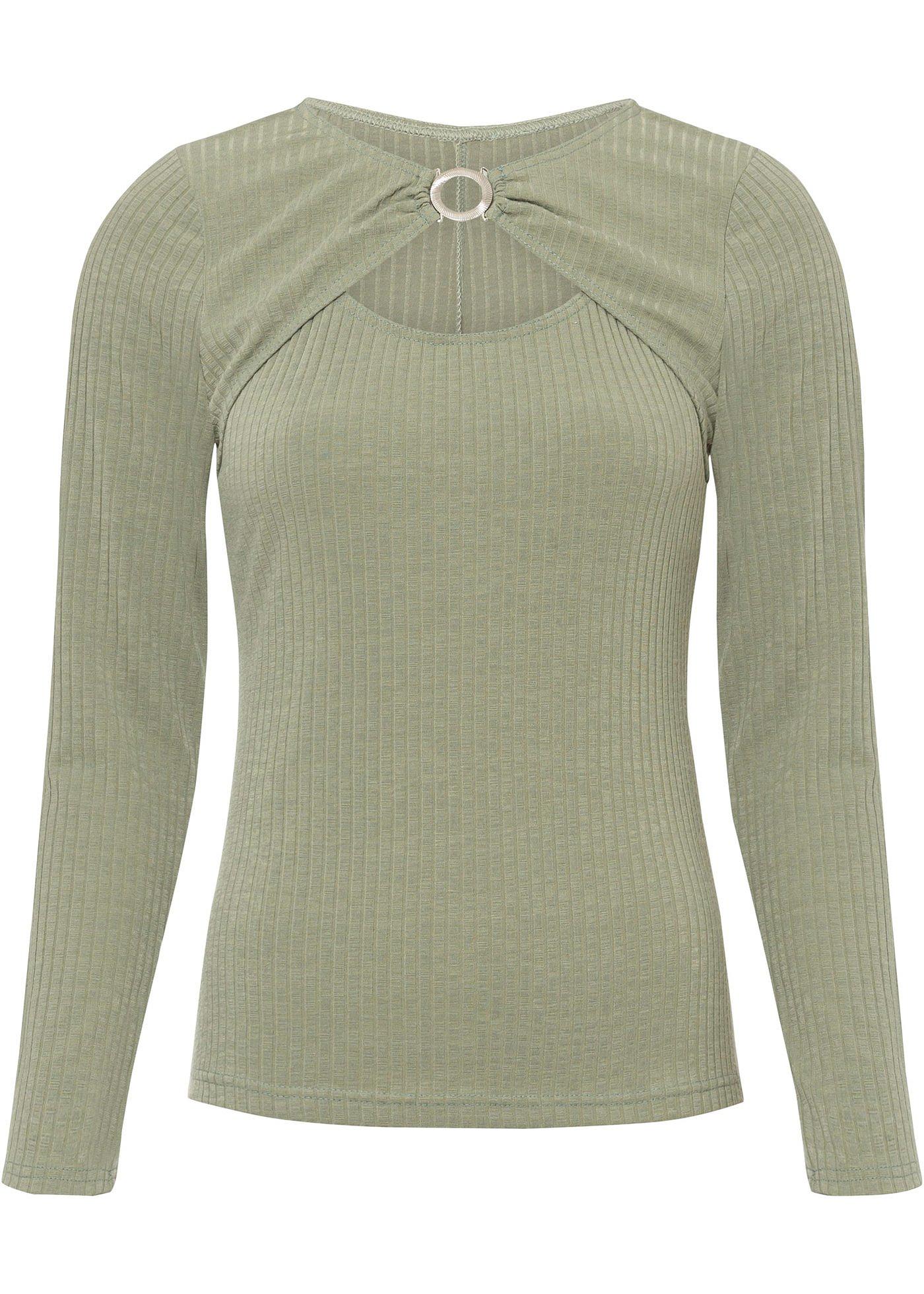 T-shirt manches longues avec détail anneau