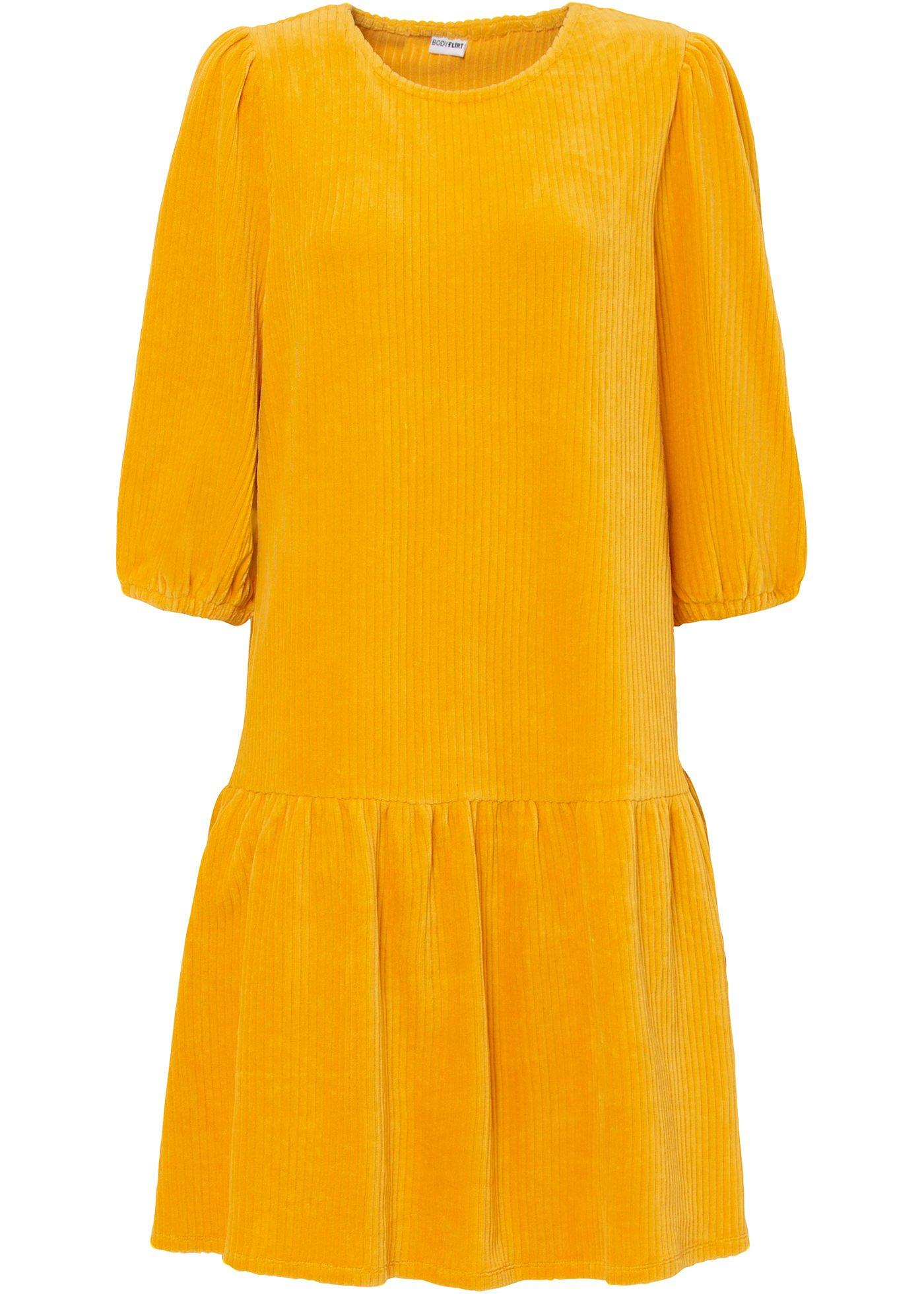 Robe sweat aspect velours côtelé