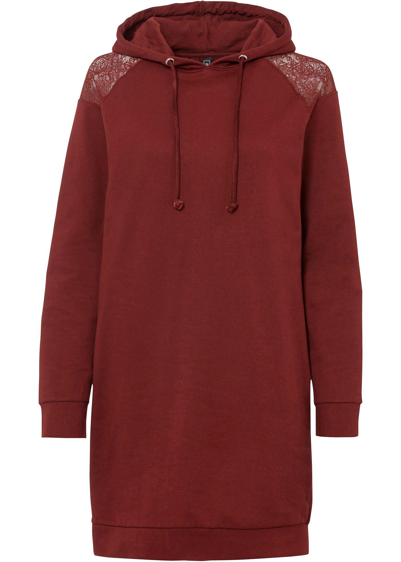 Robe sweat à dentelle