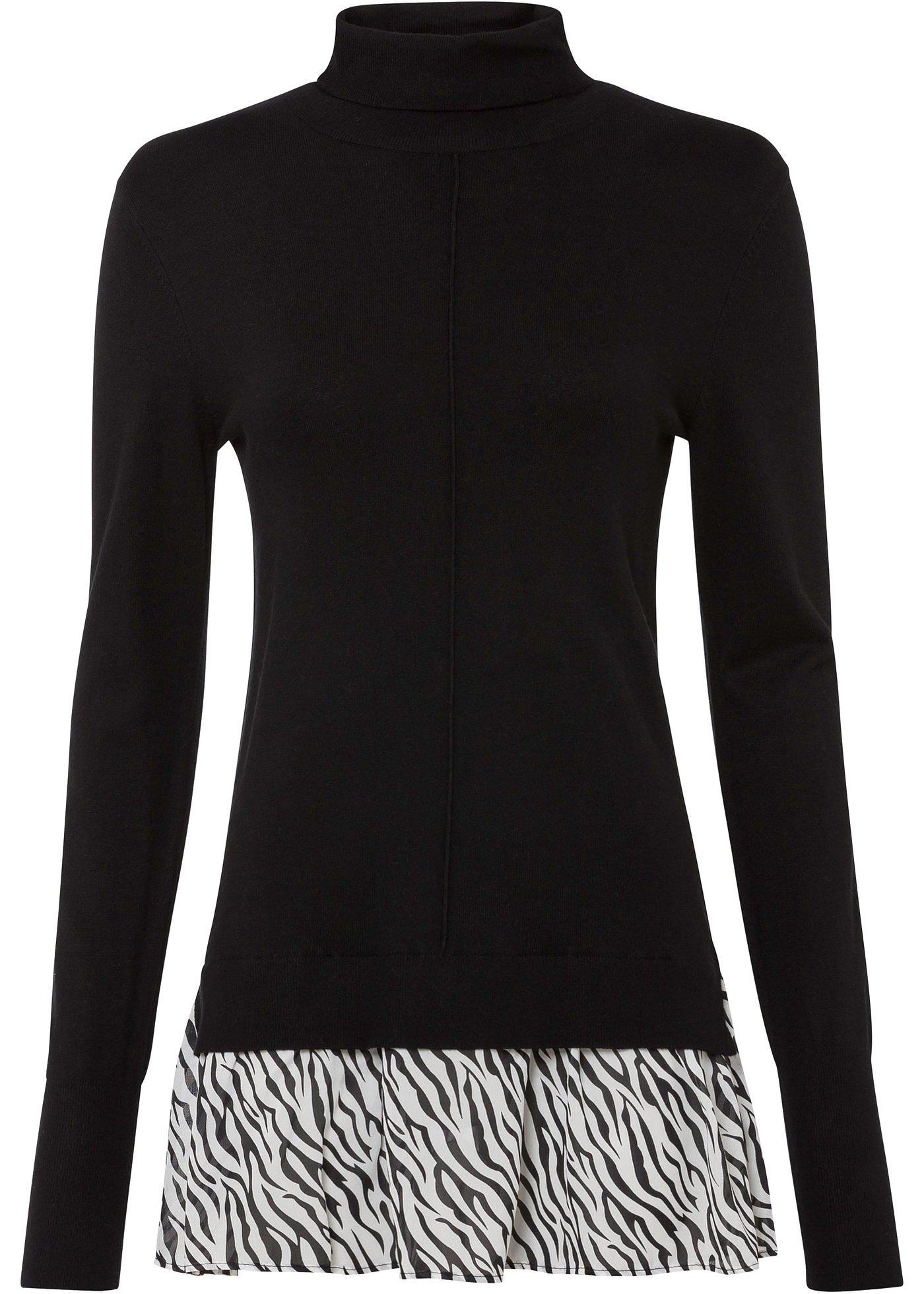 Pull à empiècement chemisier