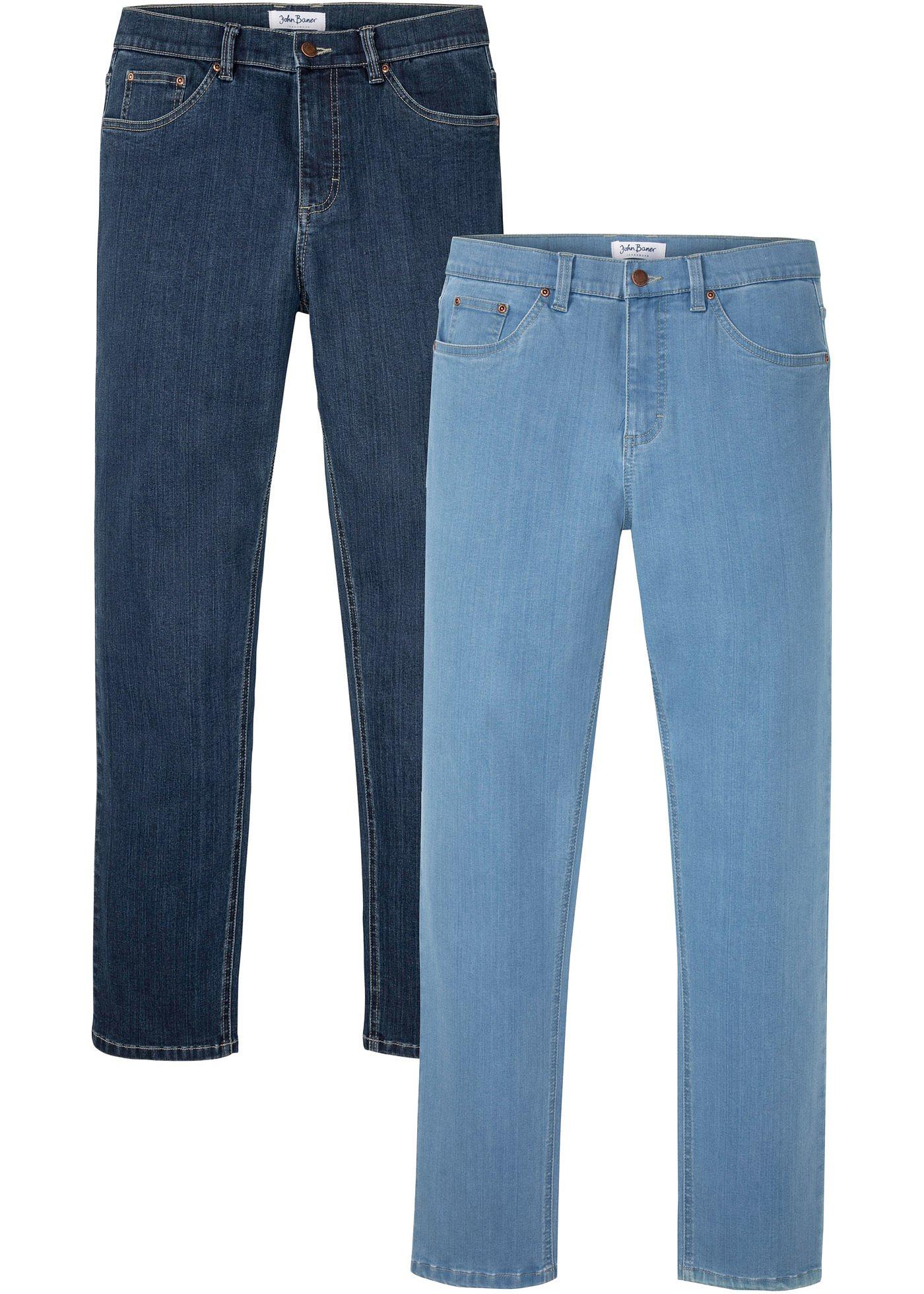Lot de 2 jeans extensibles Classic Fit avec polyester recyclé