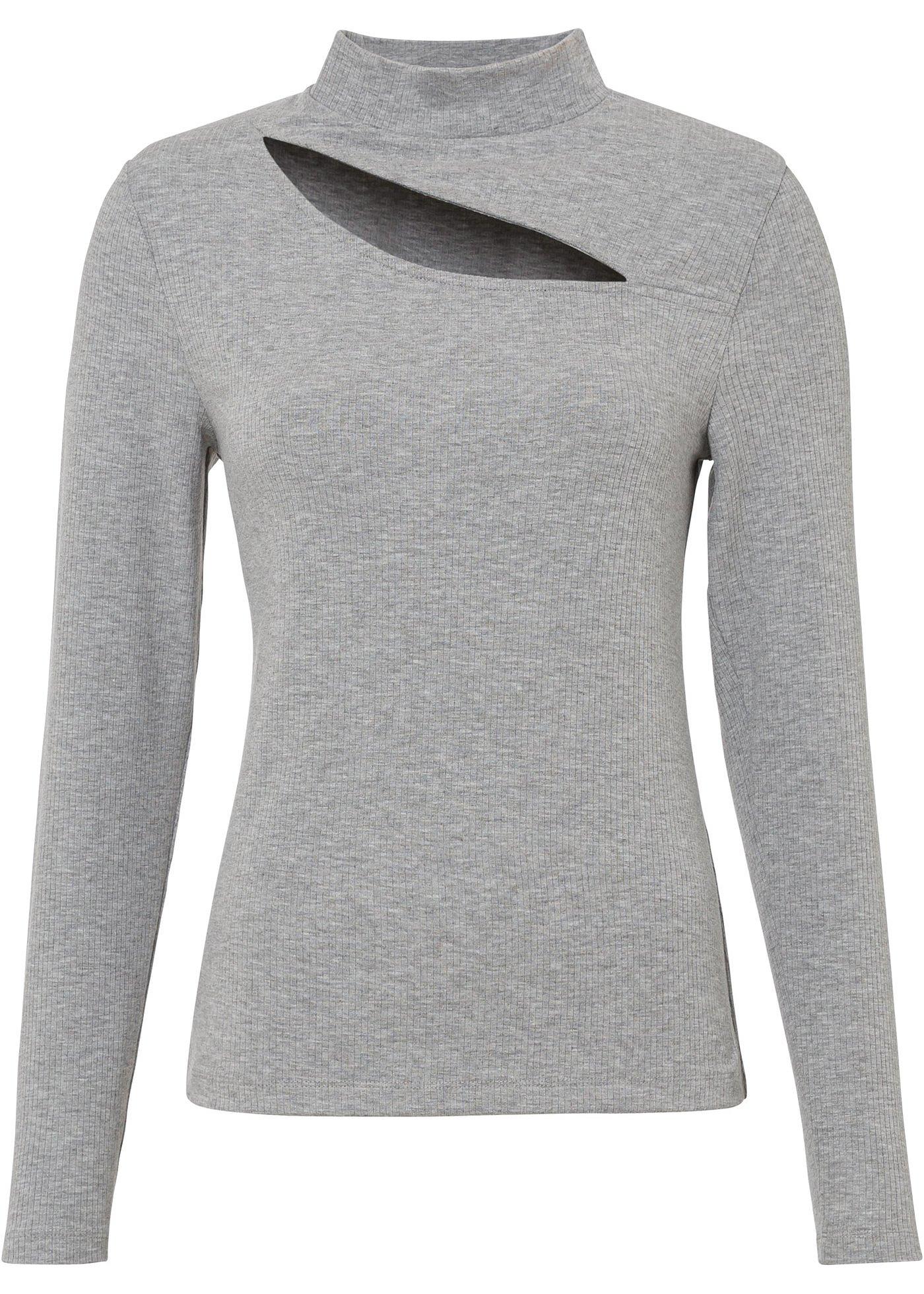 T-shirt manches longues avec découpe