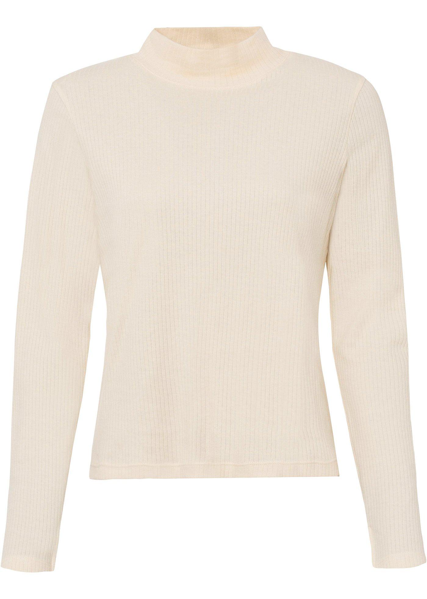 T-shirt côtelé à col roulé