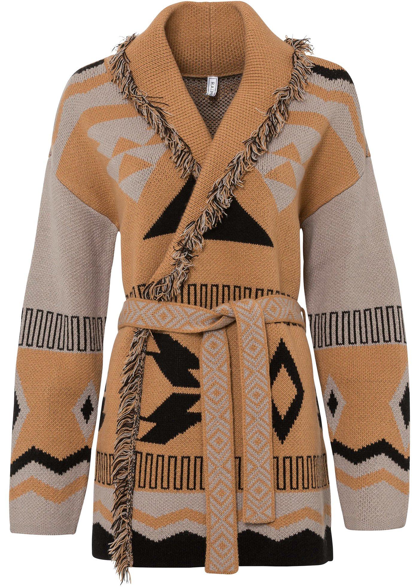 Gilet en maille à motif ethnique