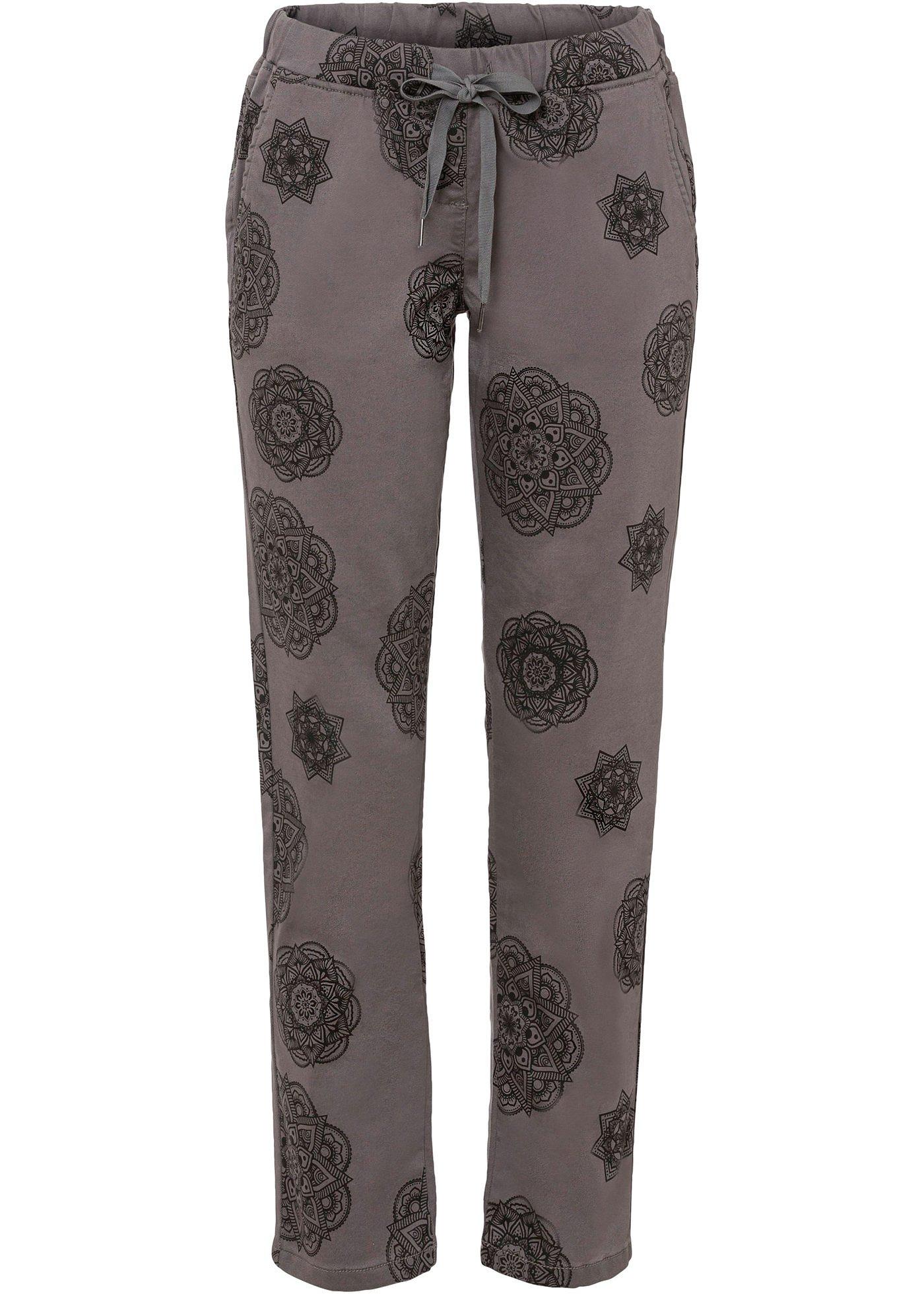 Pantalon extensible à motif floral